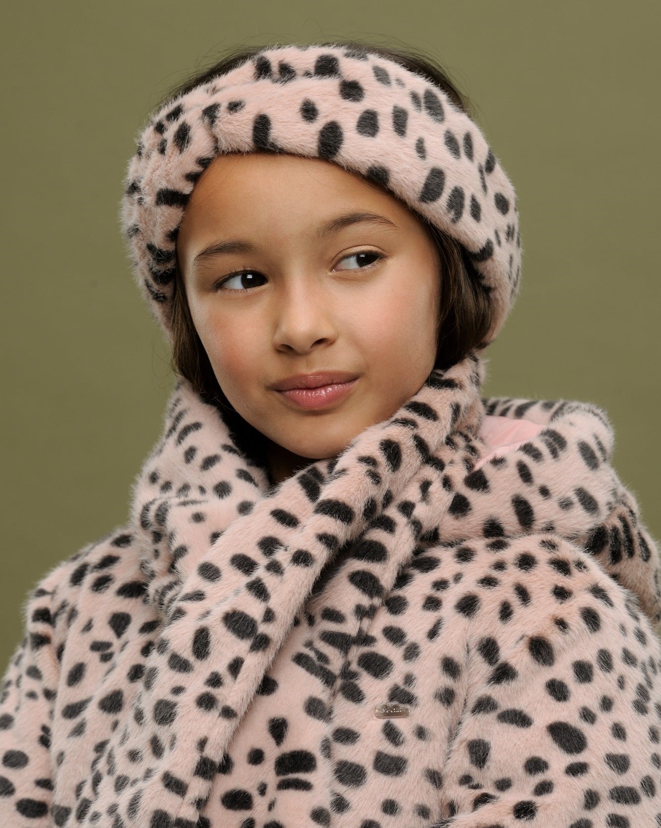 RIANNA leopard fur scarf