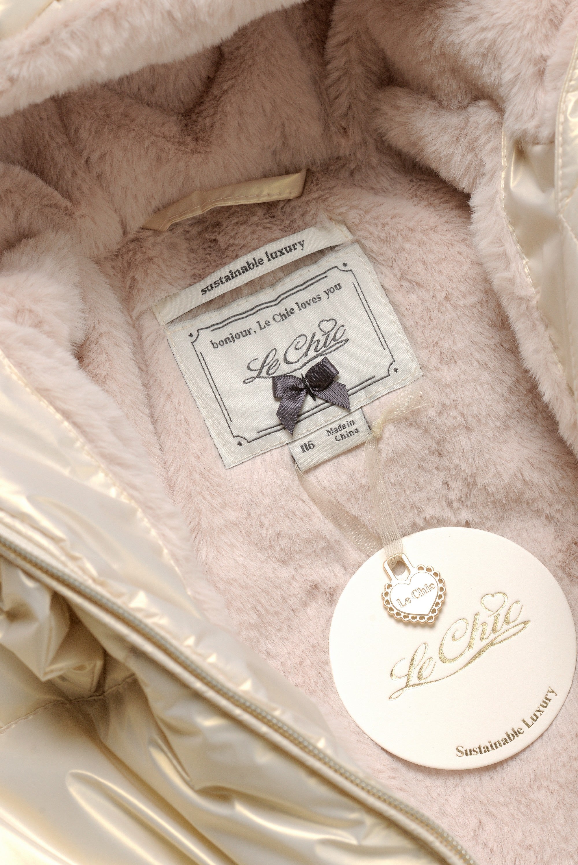 Babely Big Bow Puffy Coat