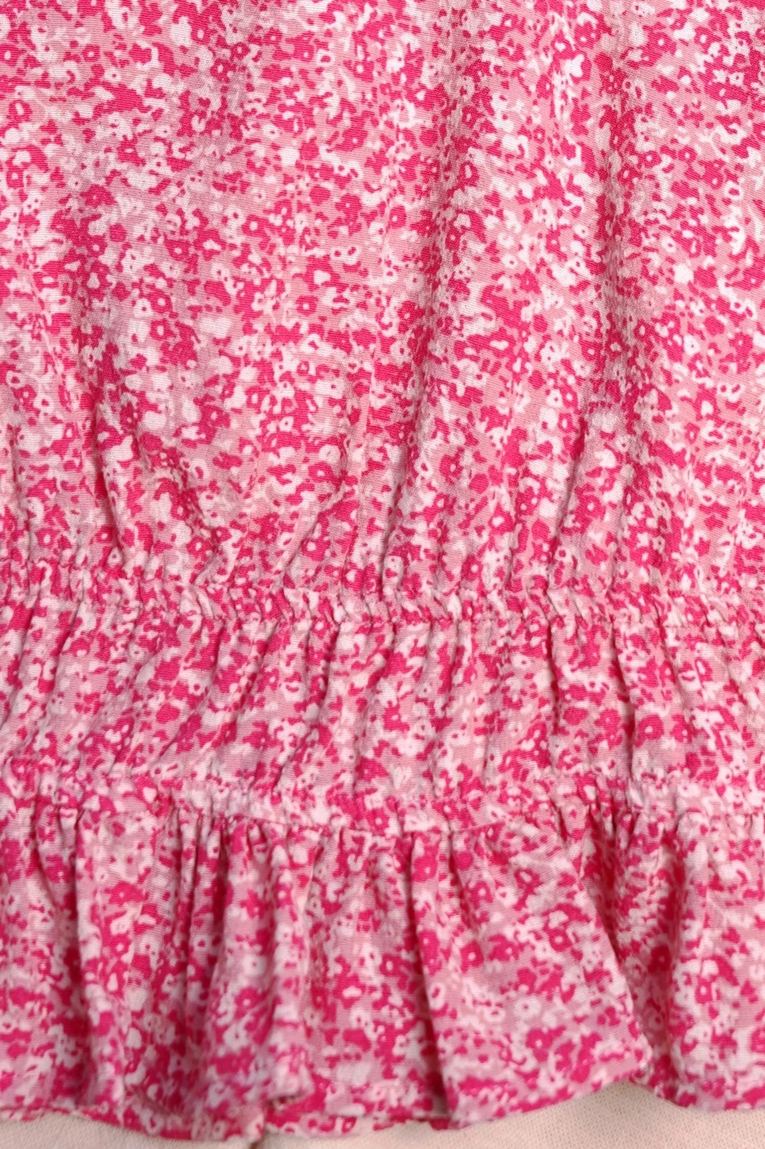 LikeFLO Flo Girls Aop Small Flower Ruffle Blouse - LikeFlo