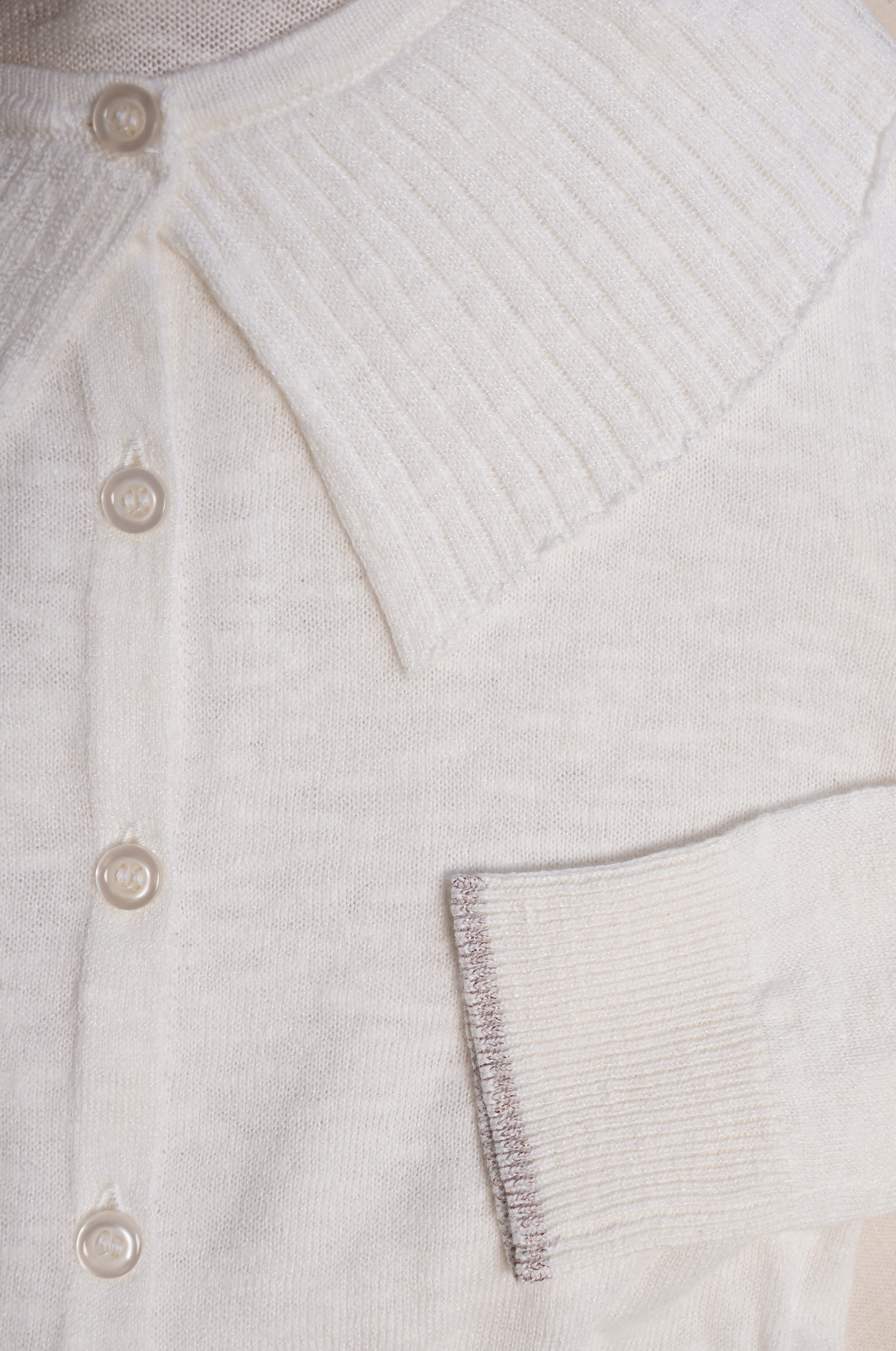 LikeFLO Flo Girls Knitted Slub Cardigan Off White - LikeFlo