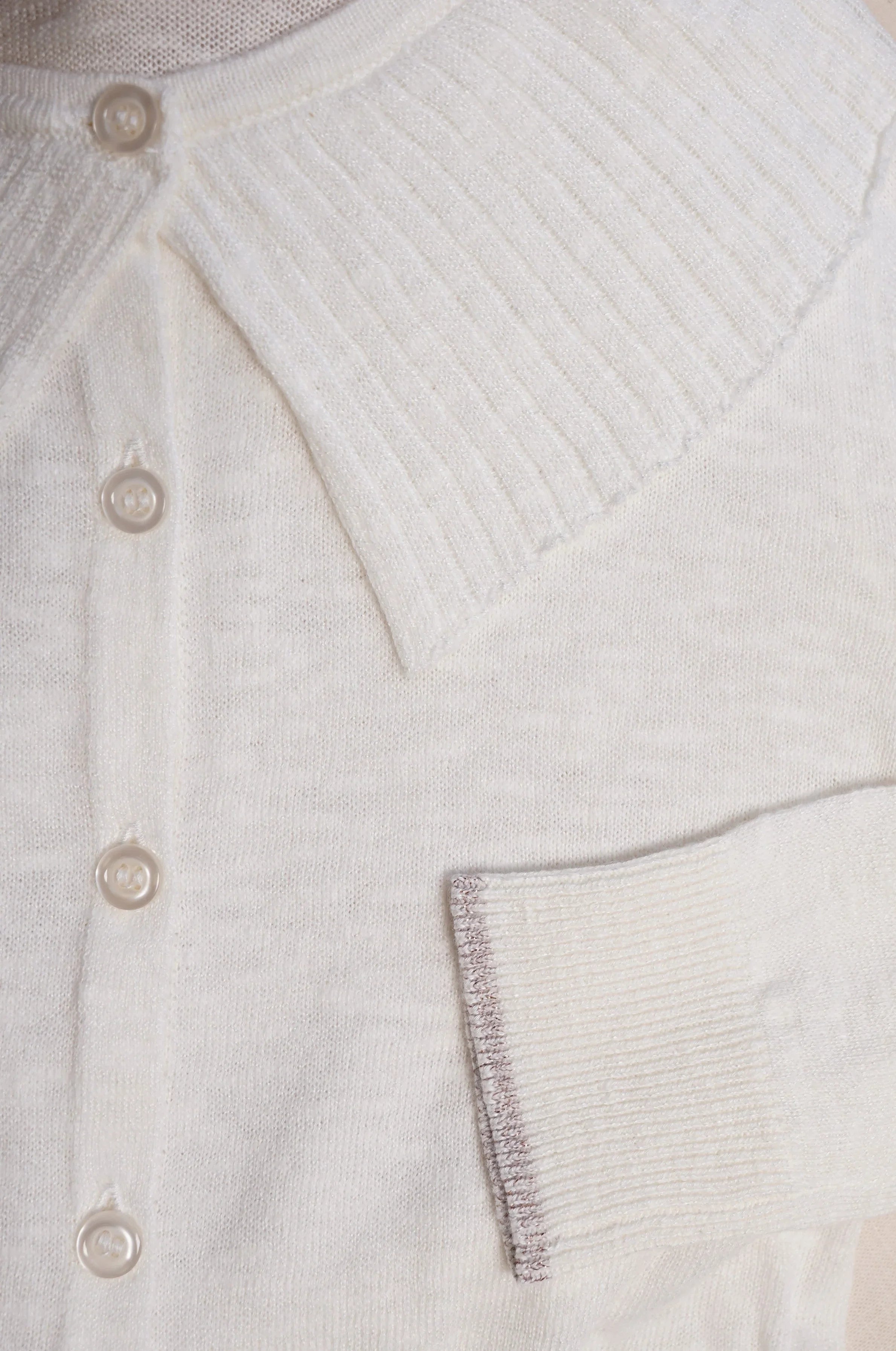 LikeFLO Flo Girls Knitted Slub Cardigan Off White - LikeFlo