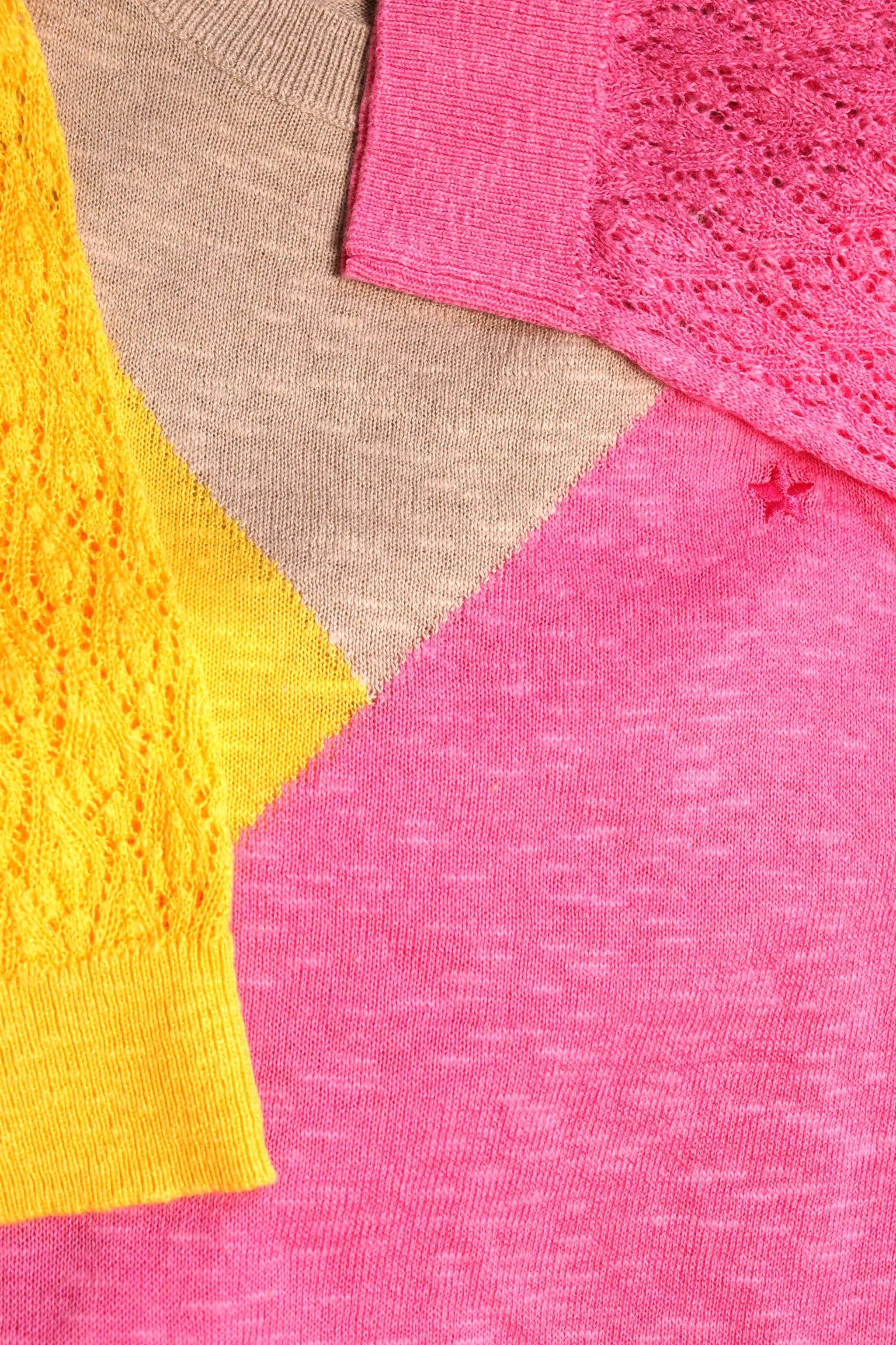 LikeFLO Flo Girls Knitted Slub Colourblock Sweater - LikeFlo