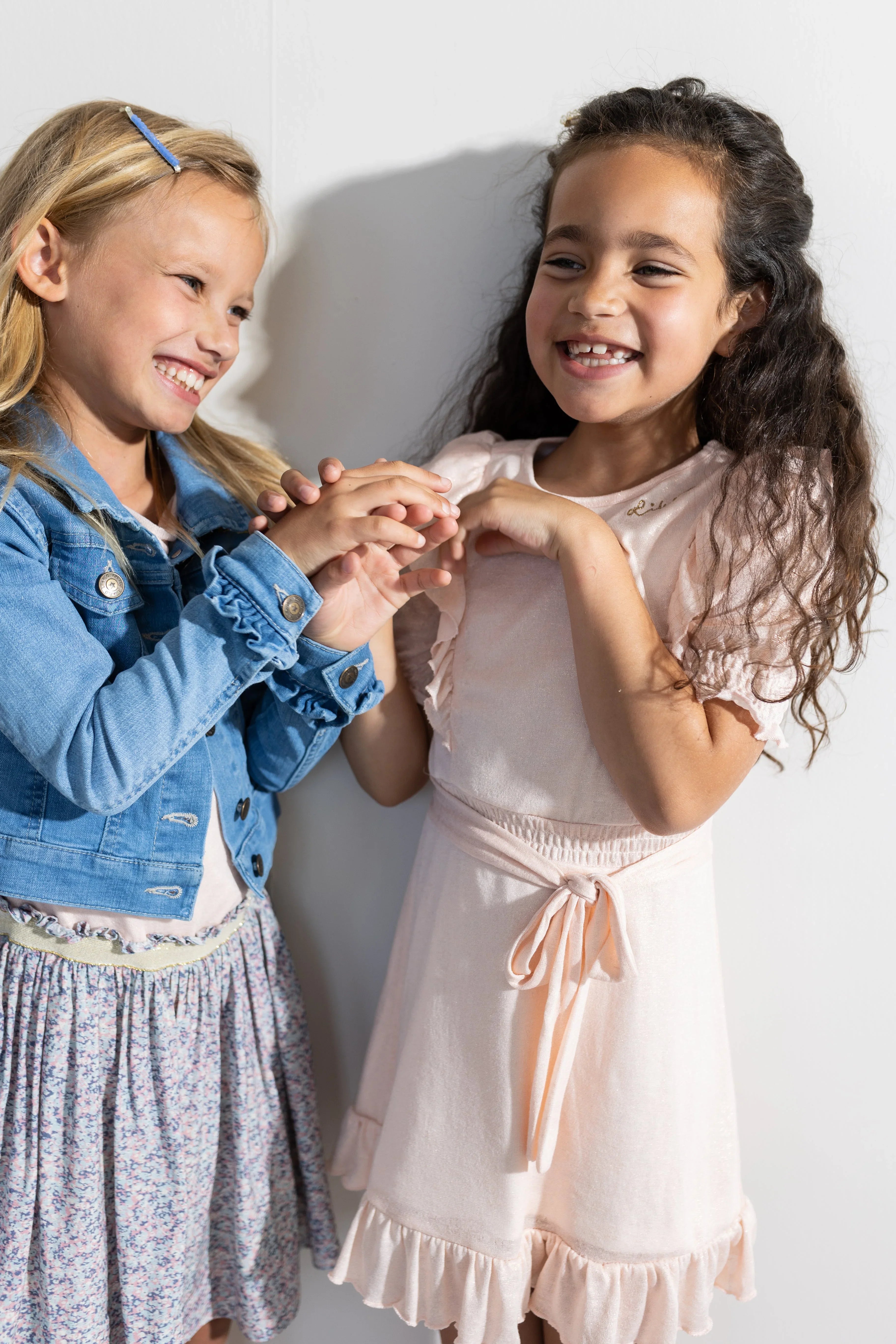 LikeFLO Flo Girls Aop Small Flower Dress Metallic - LikeFlo