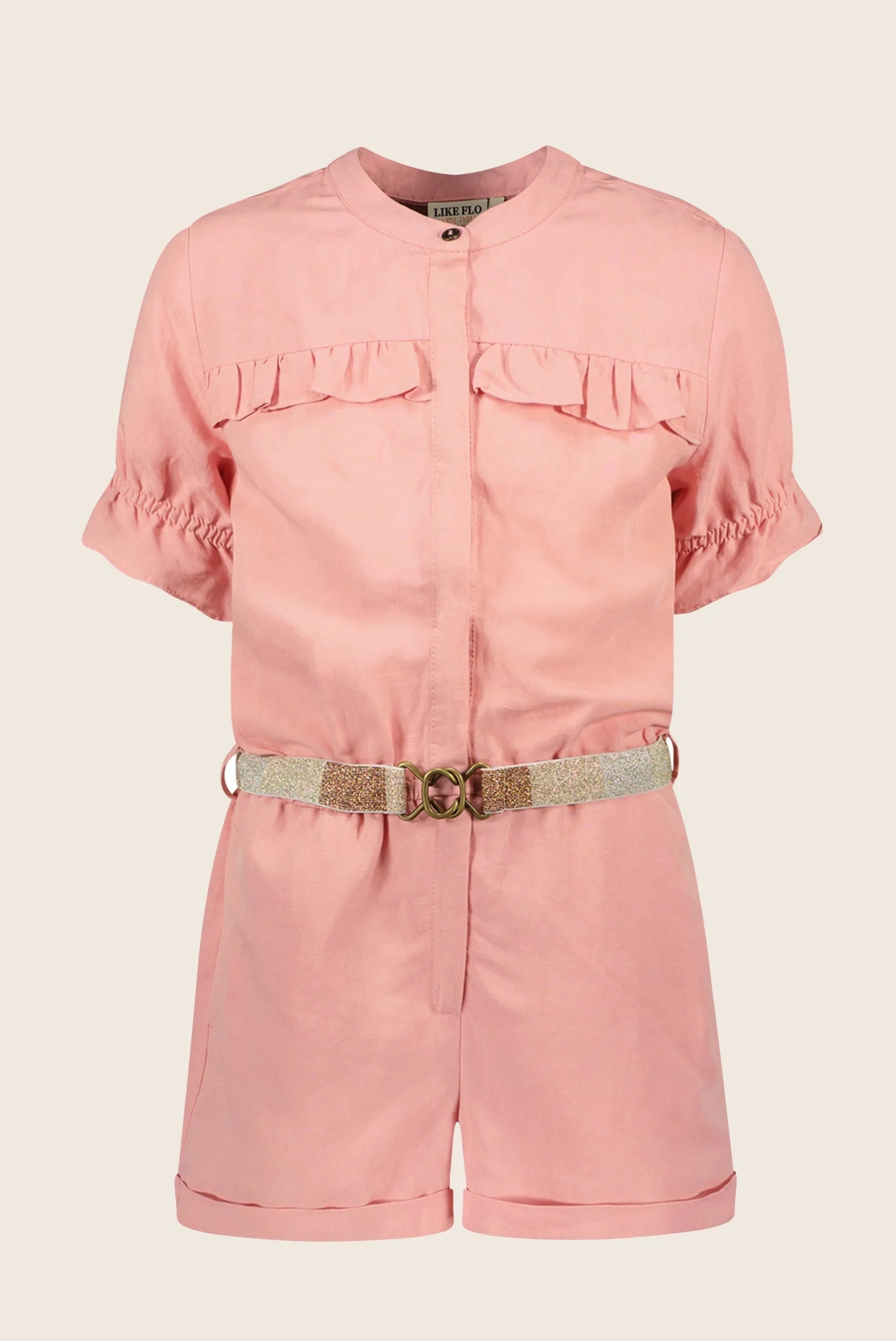 LikeFLO Flo Girls Linnen Jumpsuit With Belt - LikeFlo