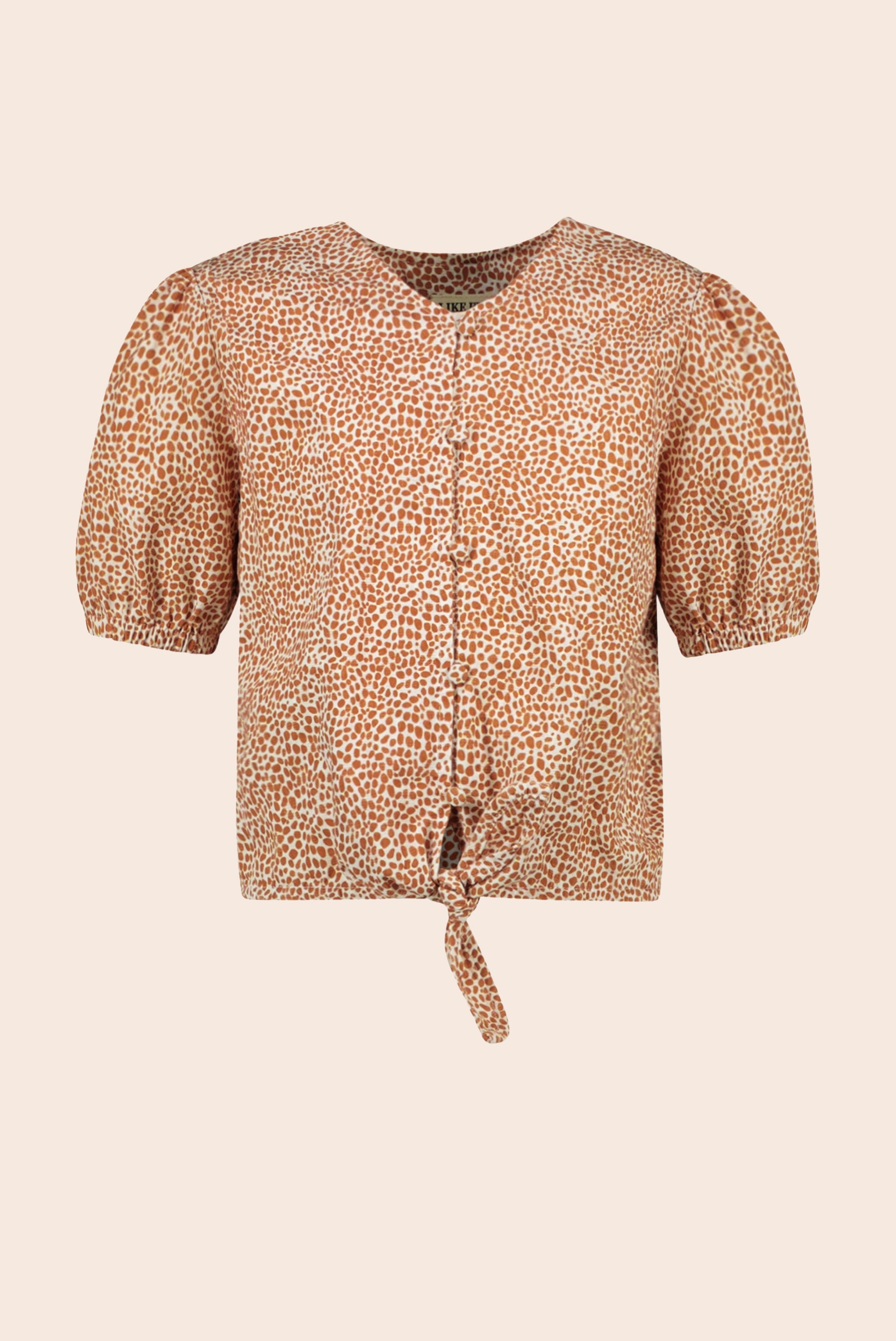 LikeFLO Flo Girls Ao Dot Knotted Blouse - LikeFlo
