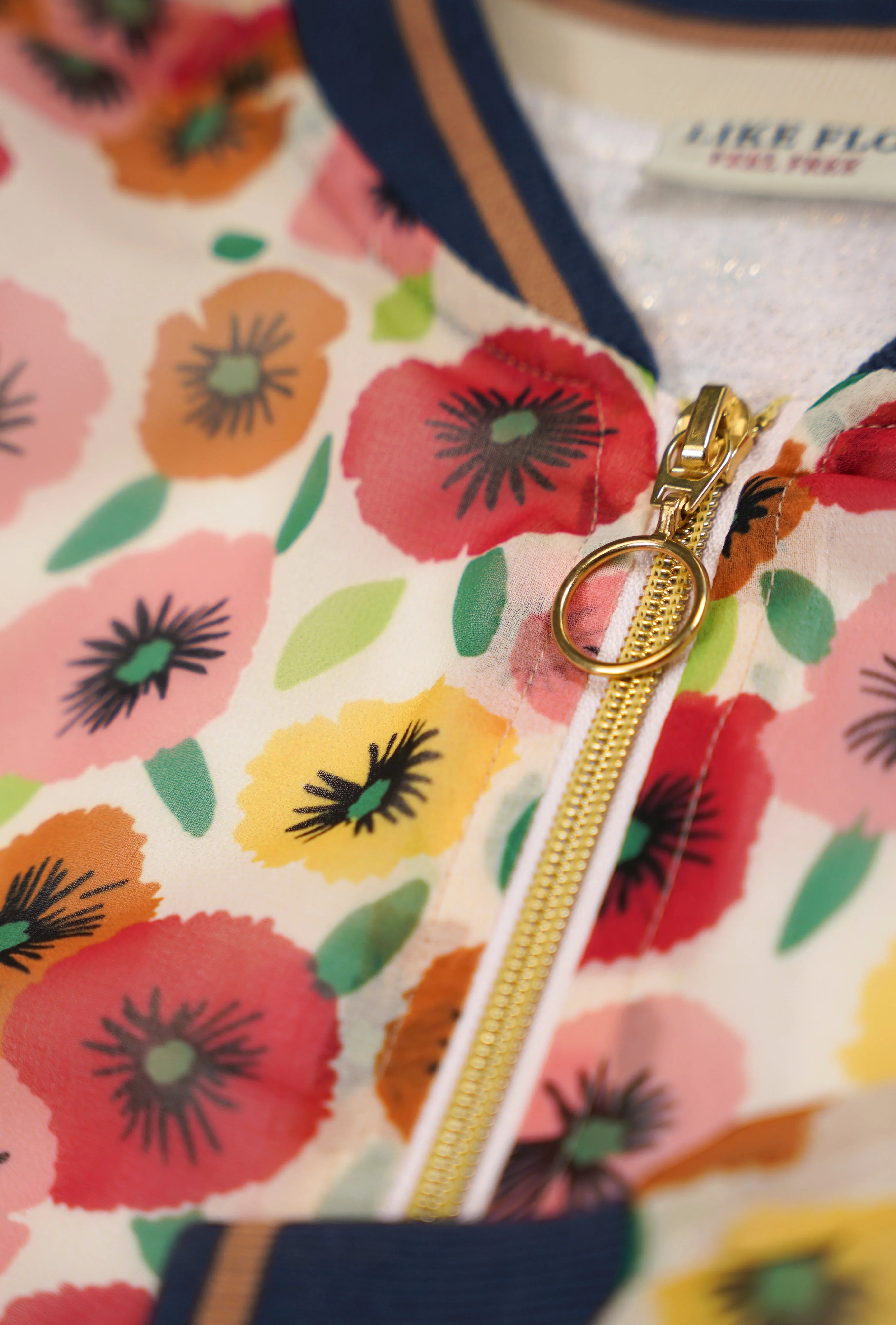 LikeFLO Flo Girls Chiffon Flower Baseball Jacket - LikeFlo