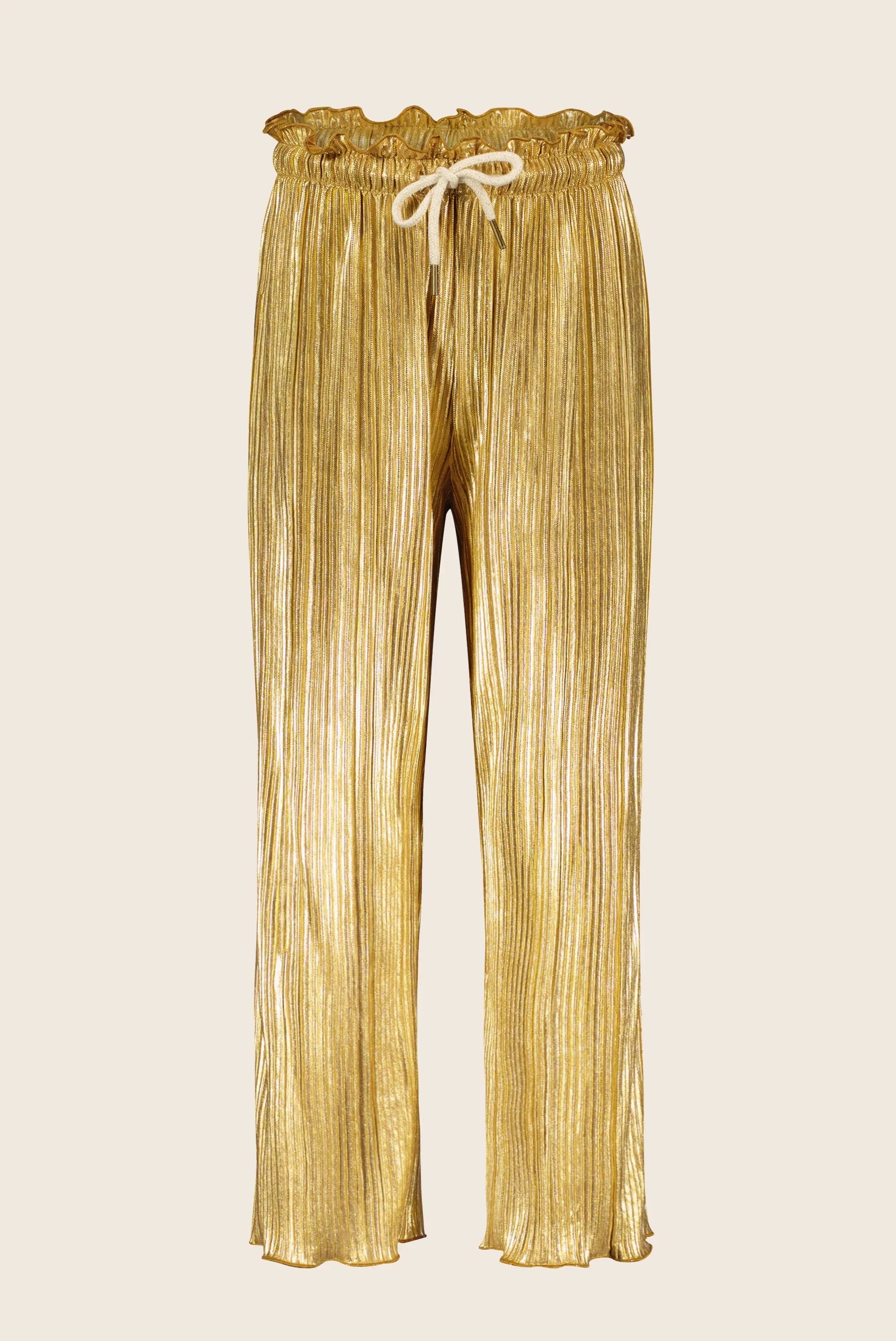 LikeFLO Flo Girls Metallic Plisse Guillot Gold - LikeFlo
