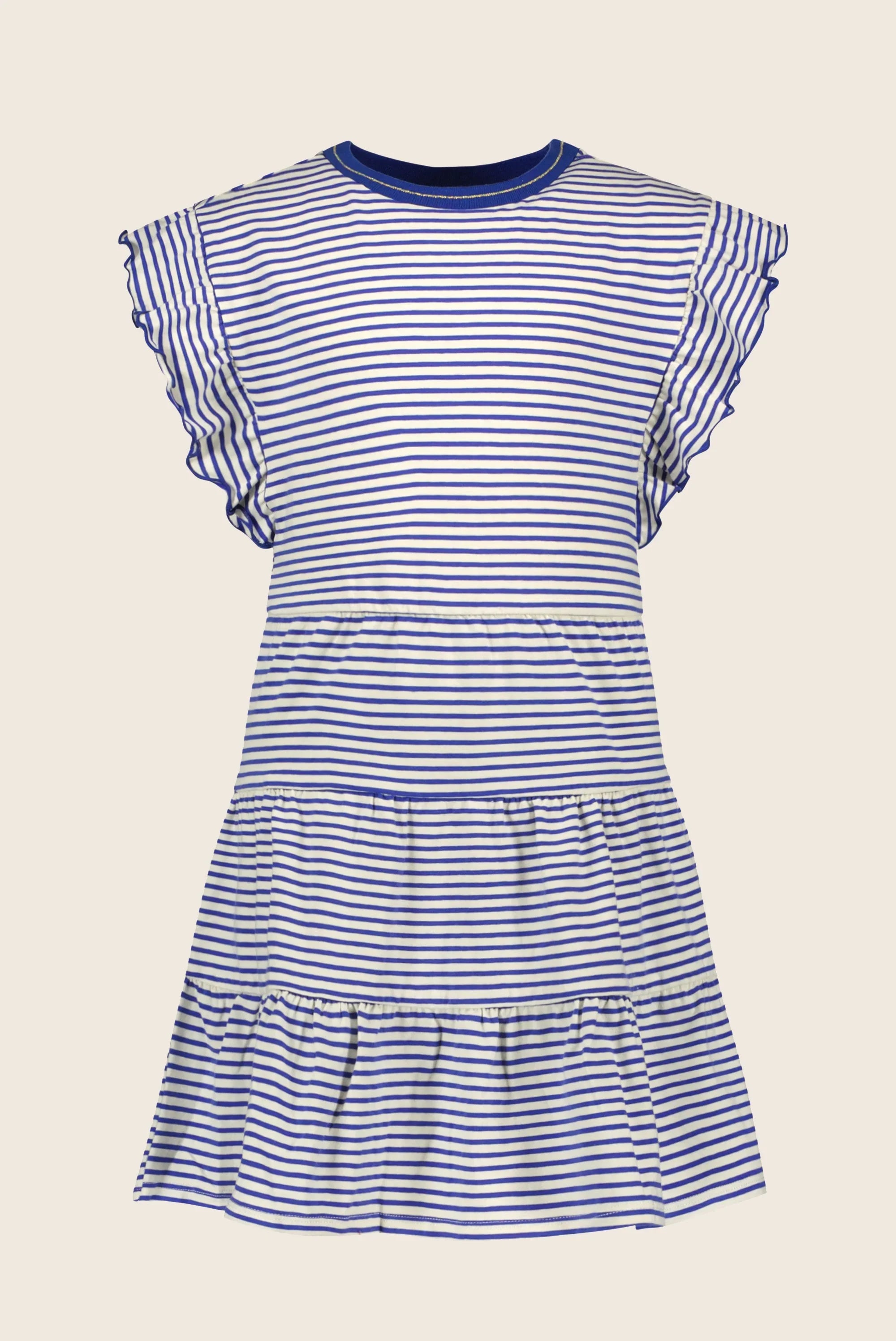 LikeFLO Flo Girls Stripe Jersey Ruffle Dress - LikeFlo