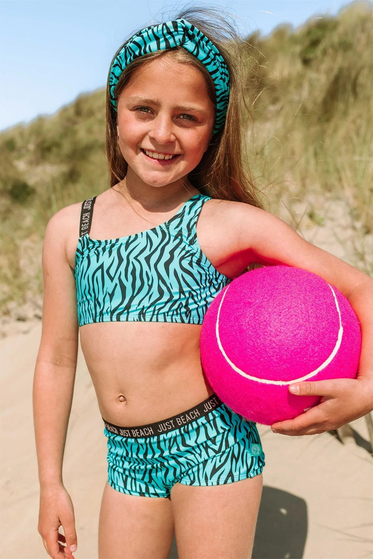 Tanzania Just Beach girls bikini Turquoise zebra