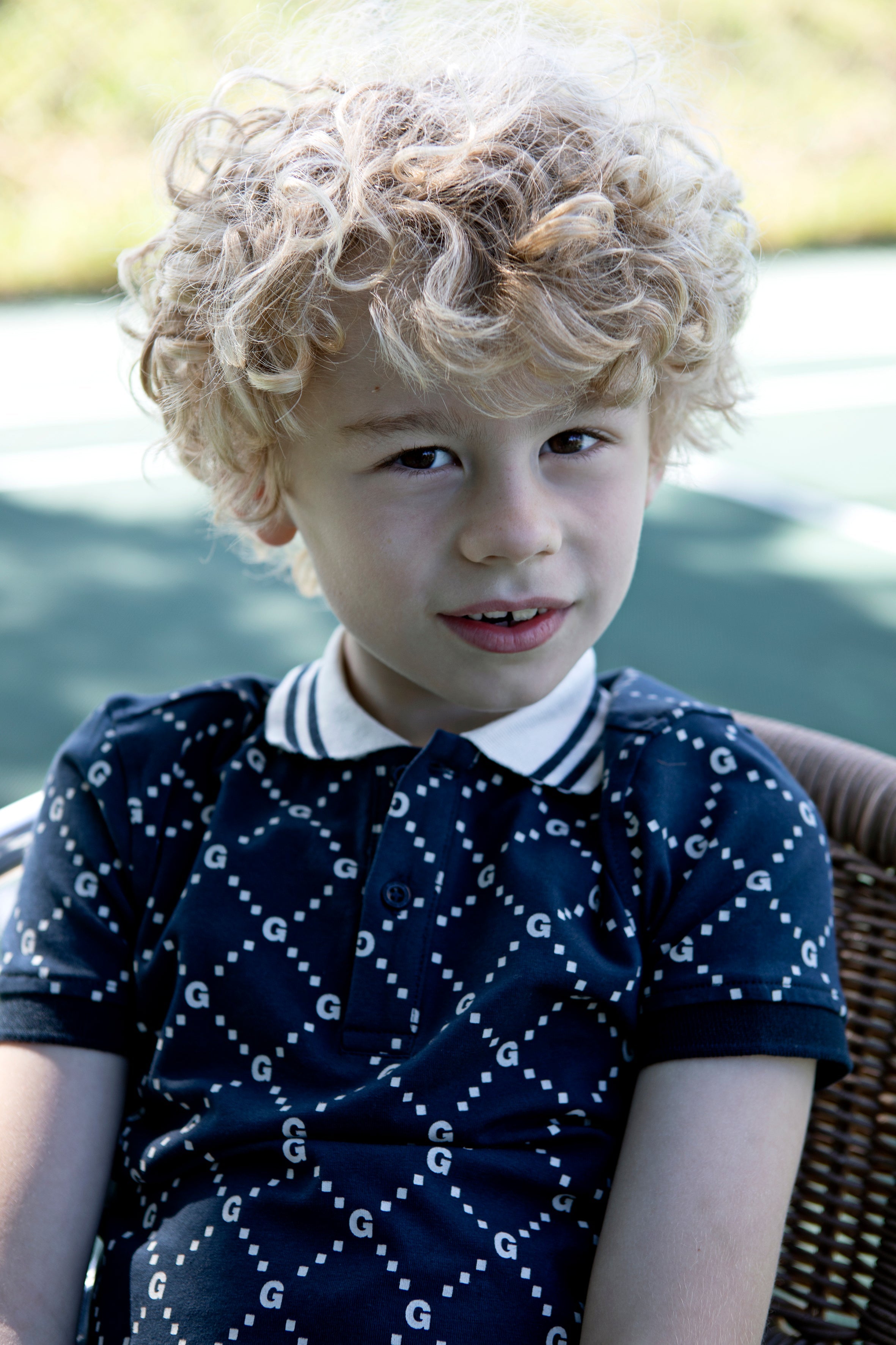 Neily Garçon Aop Logo Polo