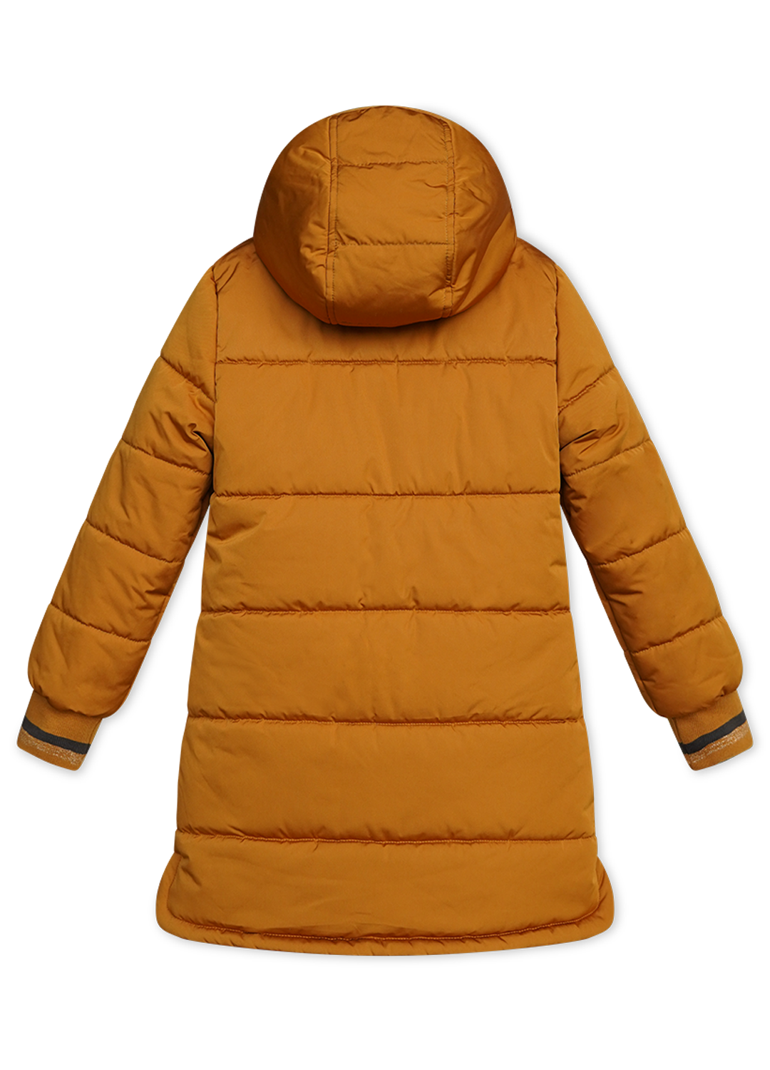 Lange Gewatteerde Jas Toffee