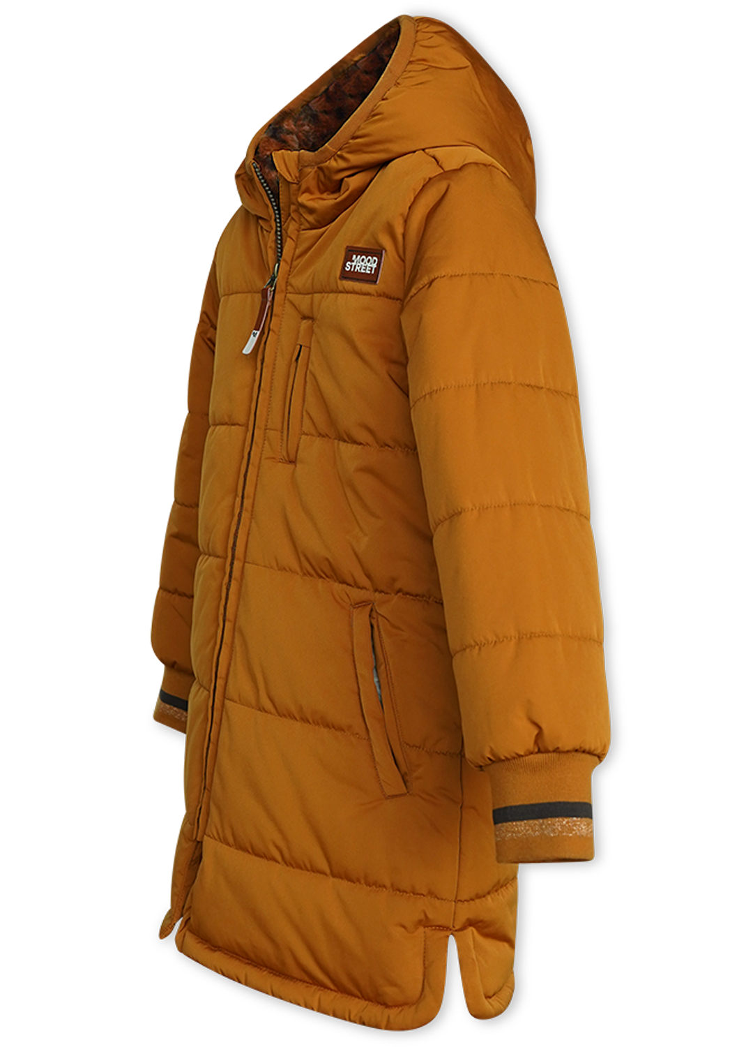 Lange Gewatteerde Jas Toffee