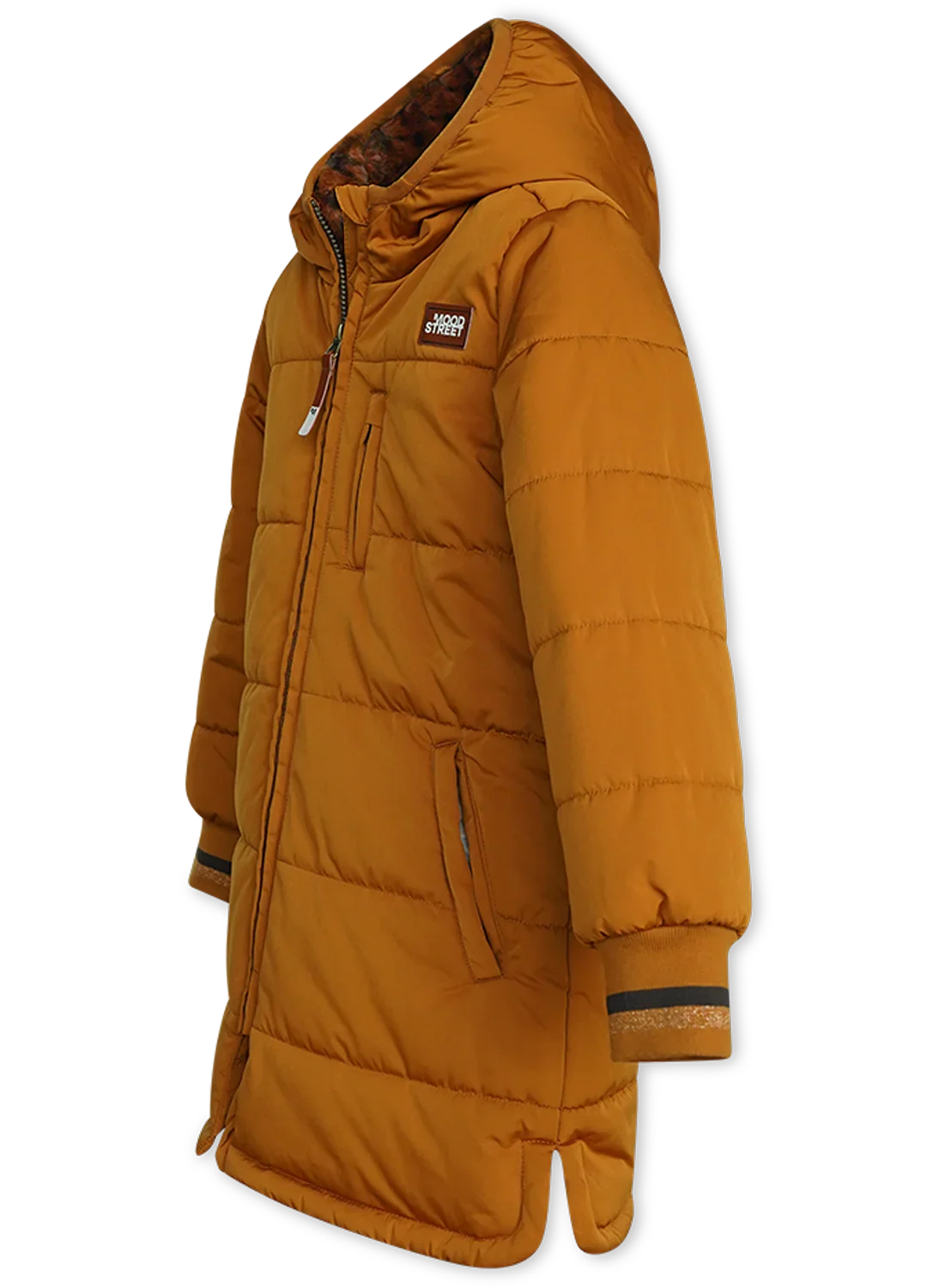 Lange Gewatteerde Jas Toffee