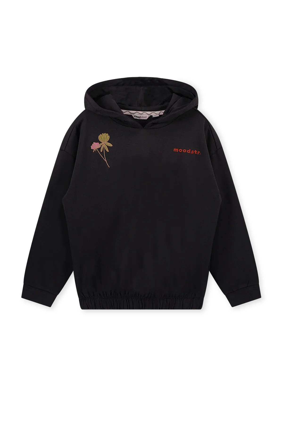 Zwarte Hoodie Borduur