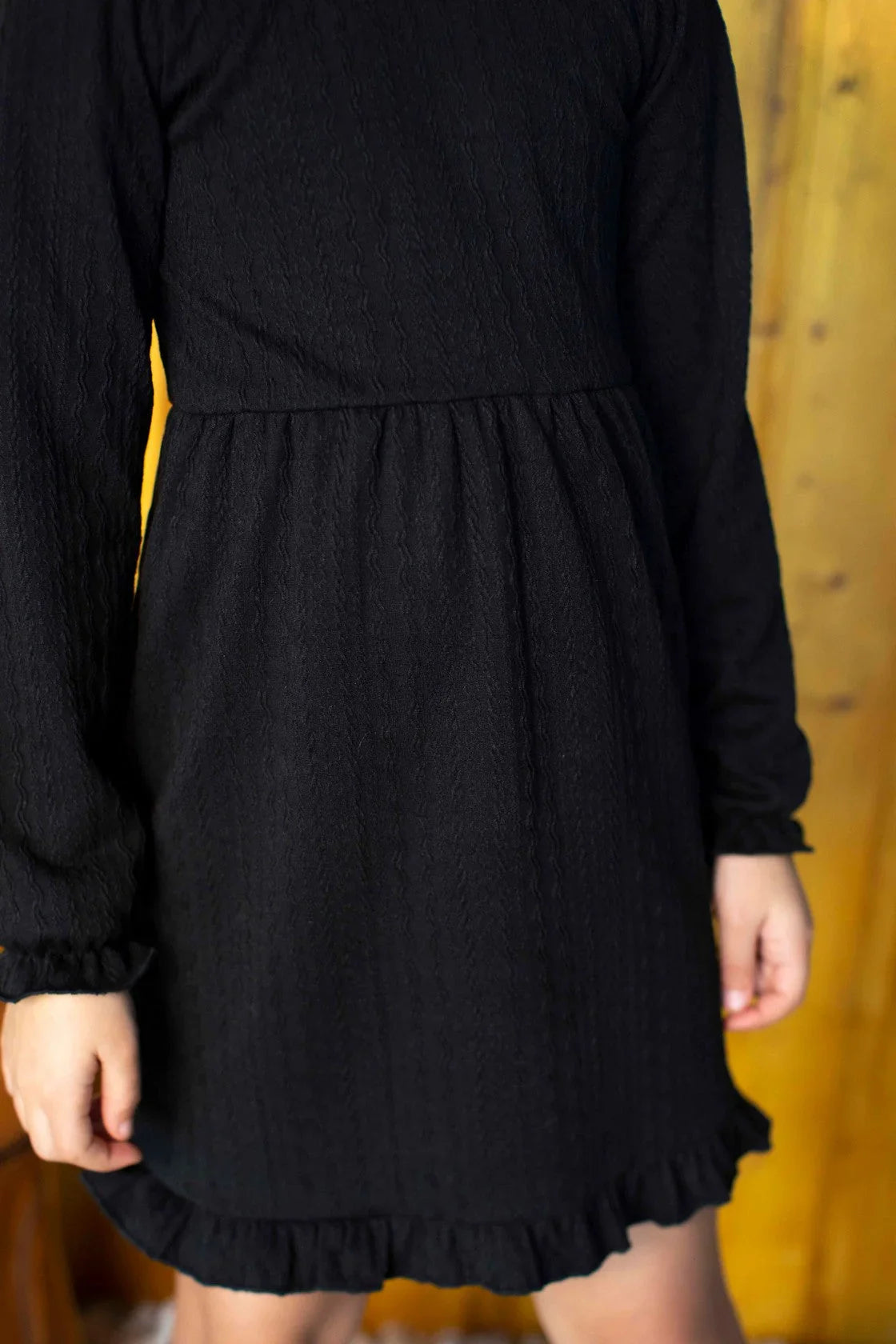 Jurk Zwart Structuur