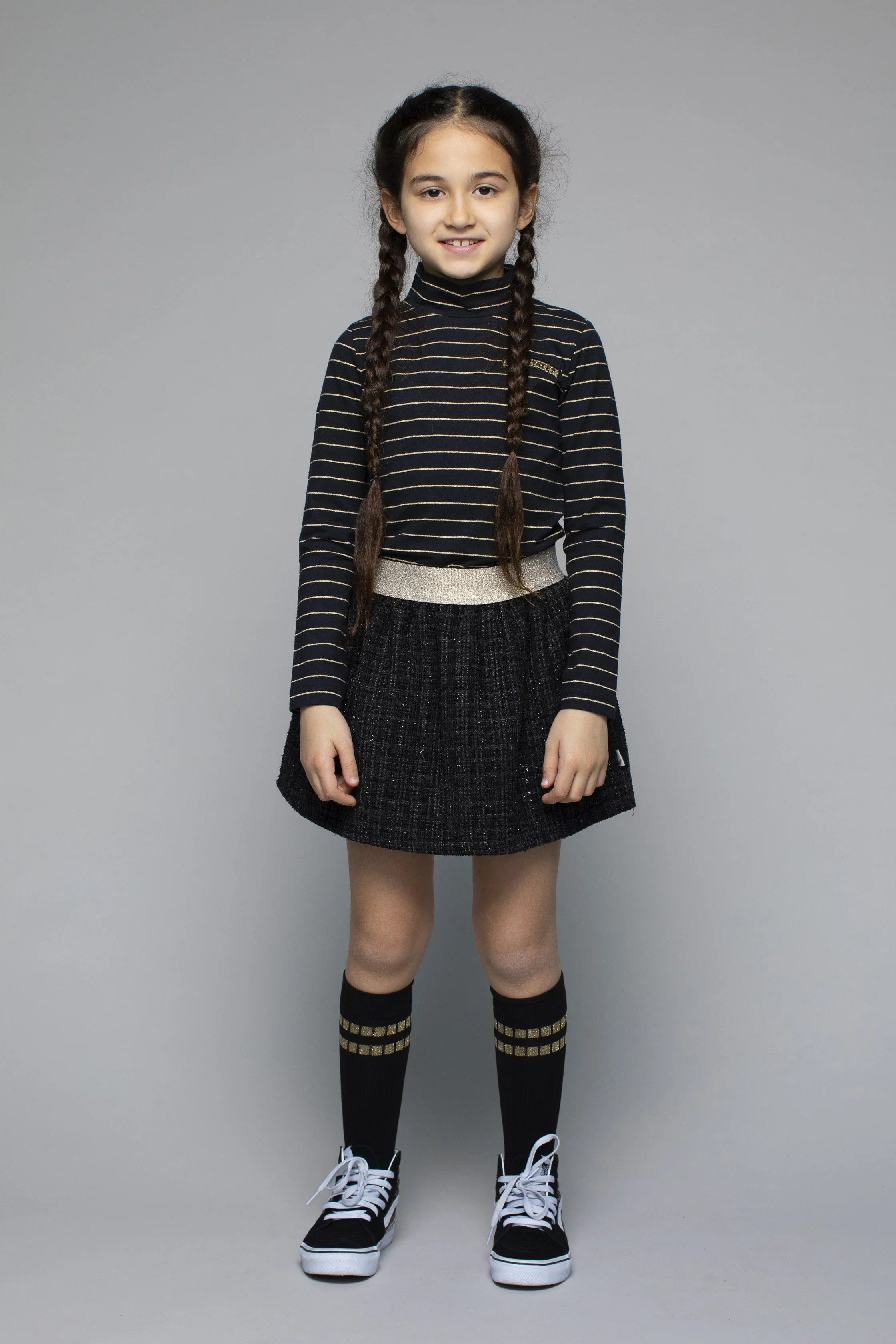 Col With Lurex Stripe