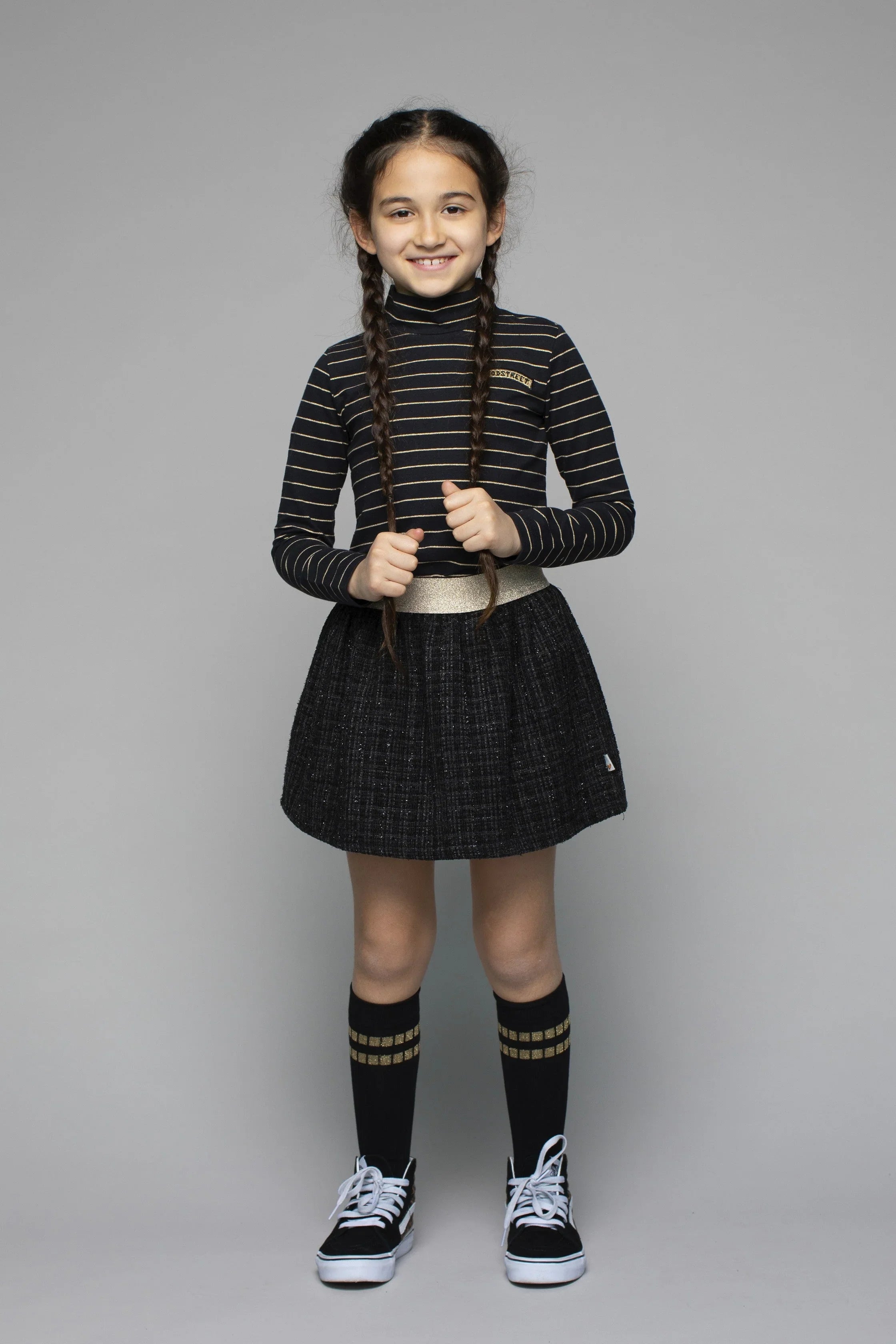 Col With Lurex Stripe