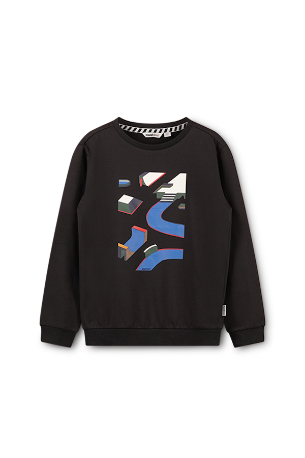 Zwarte Sweater Met Print