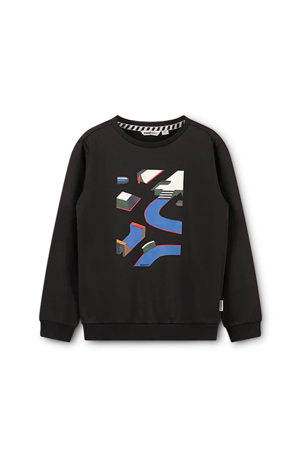 Zwarte Sweater Met Print