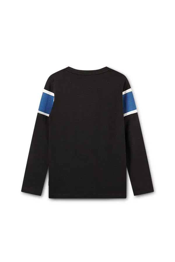 Longsleeve Zwart Met Cut And Sew
