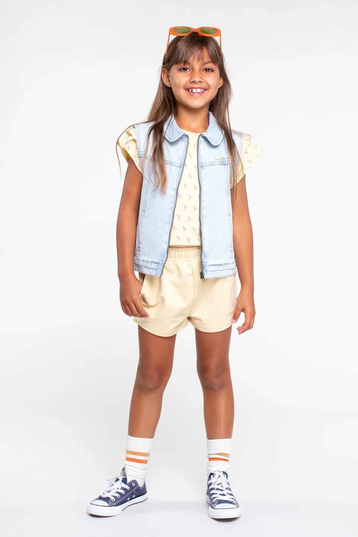 Girls denim gilet
