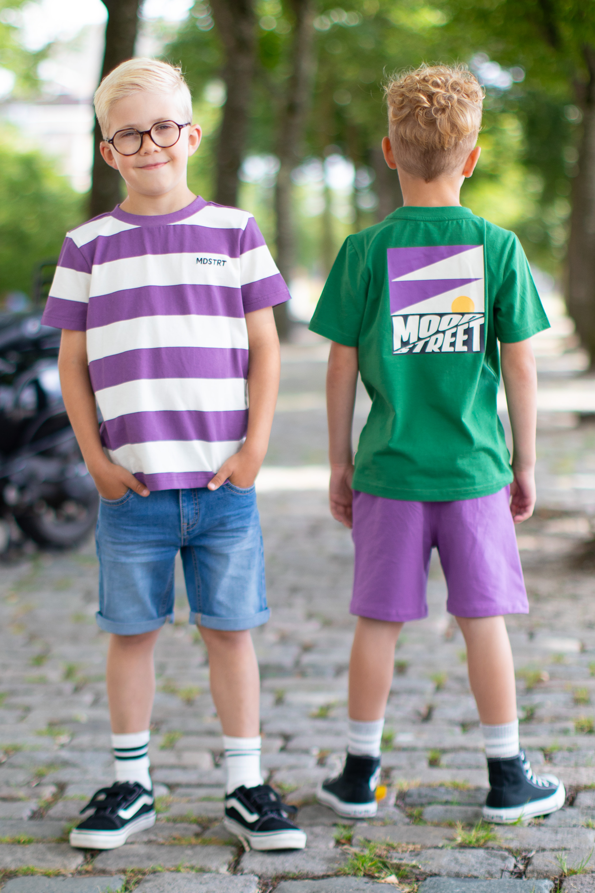 Boys sweat short grape