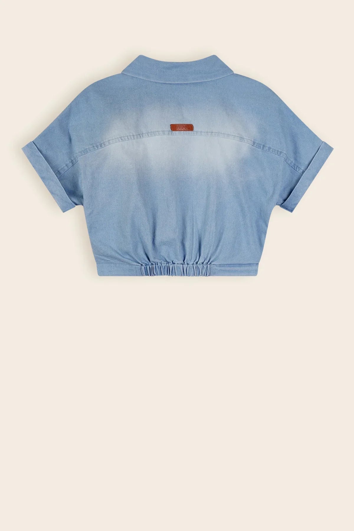 Tara Copped Denim Blouse