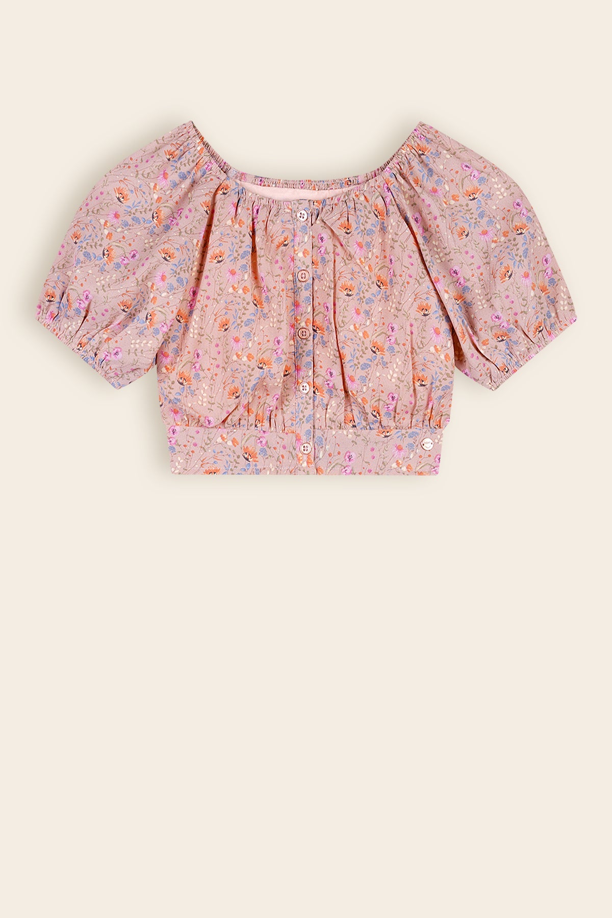 Tomas Gebloemde Blouse Zand