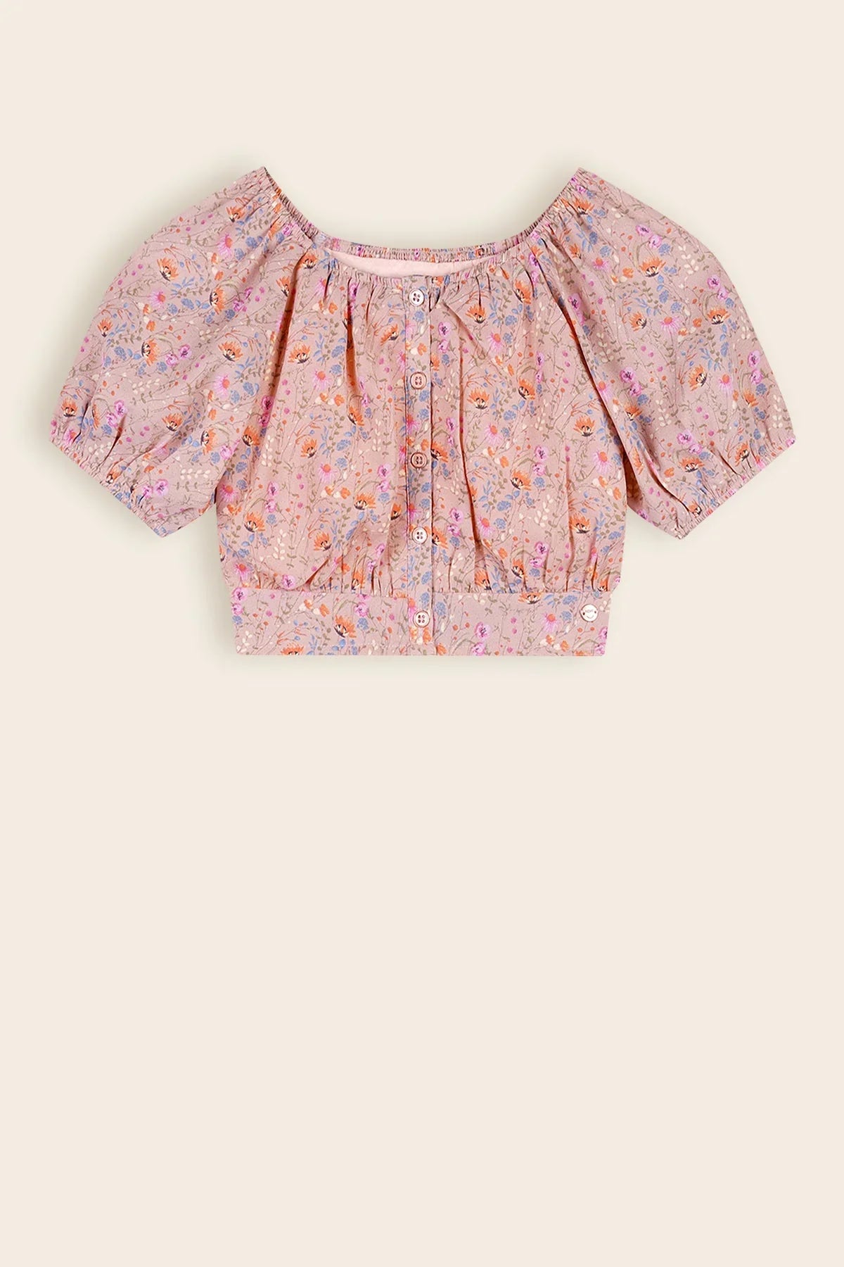 Tomas Gebloemde Blouse Zand