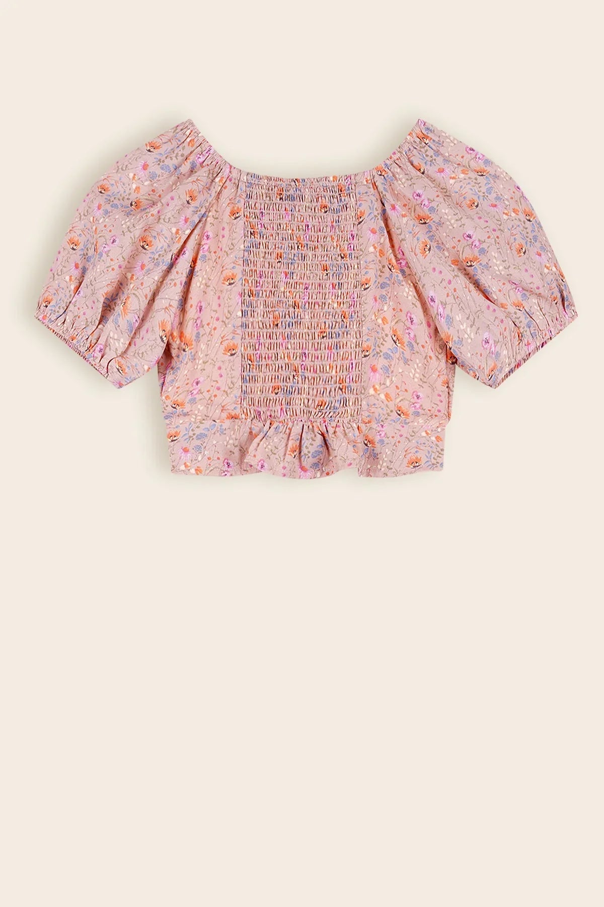 Tomas Gebloemde Blouse Zand