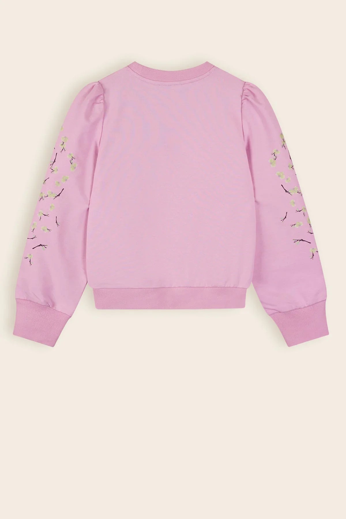 Kulet Sweater Print op Mouw Roze