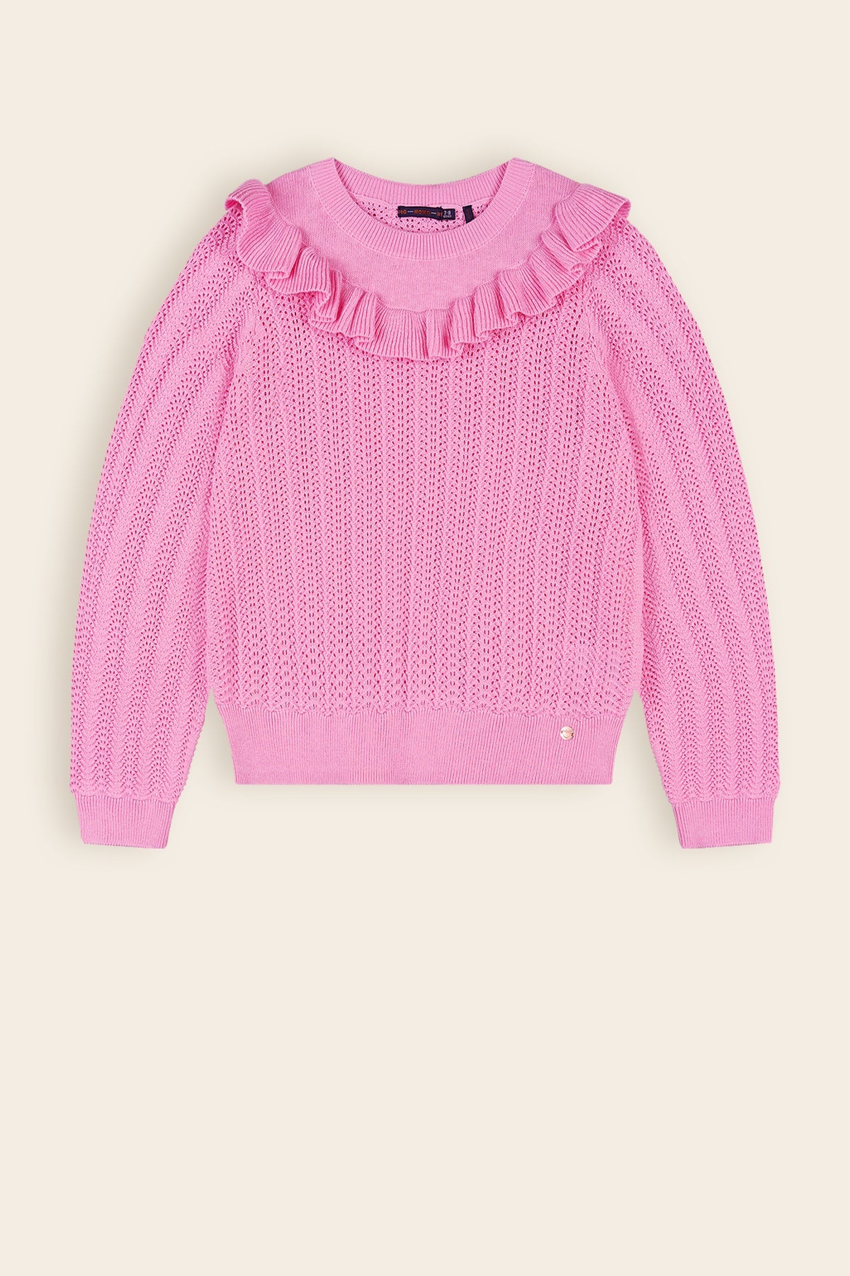 Kerala Ajour Gebreide Sweater Roze