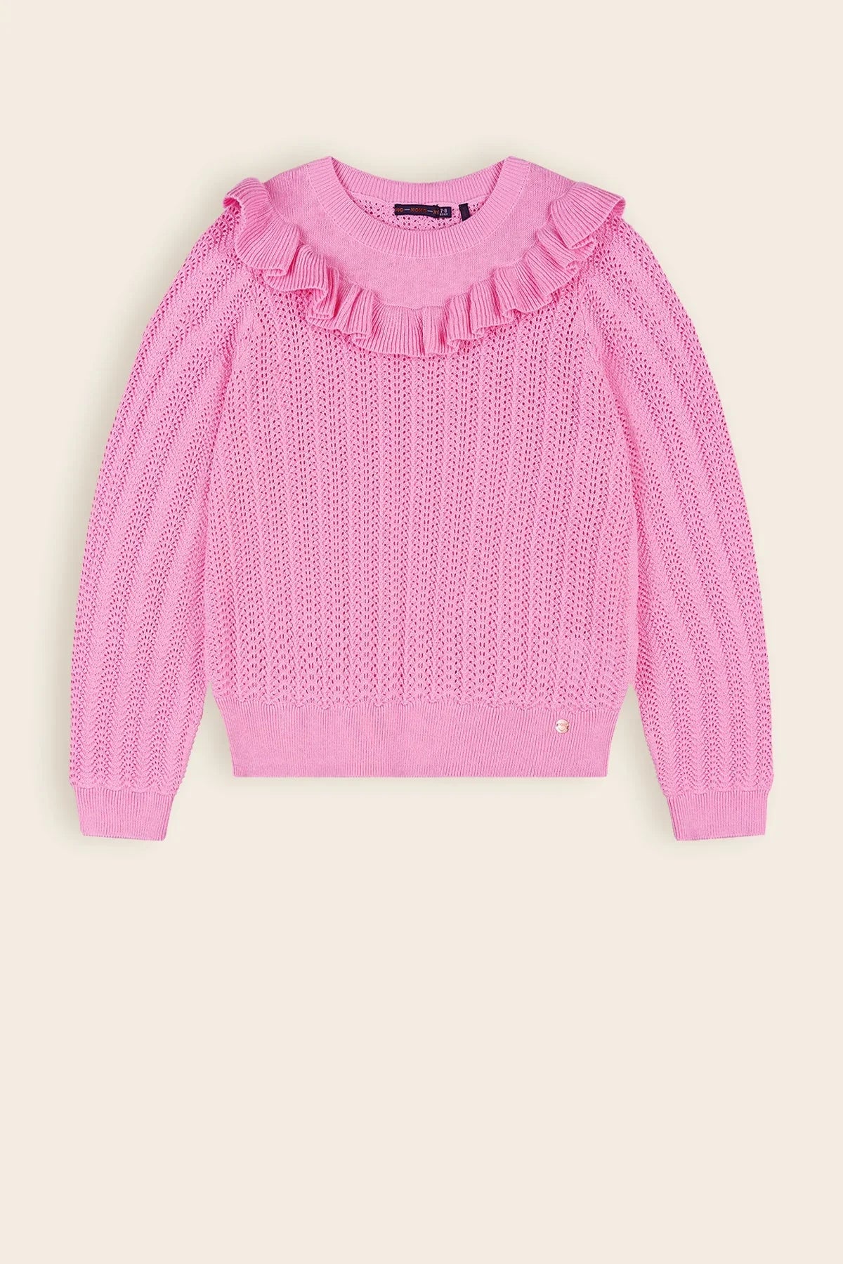 Kerala Ajour Gebreide Sweater Roze