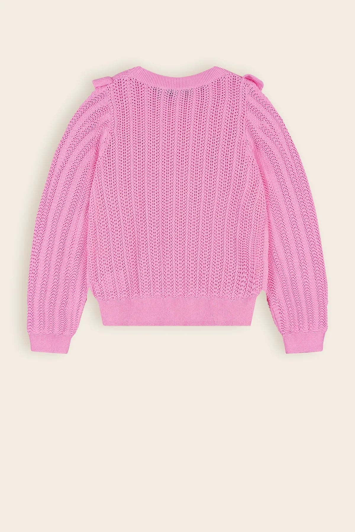 Kerala Ajour Gebreide Sweater Roze