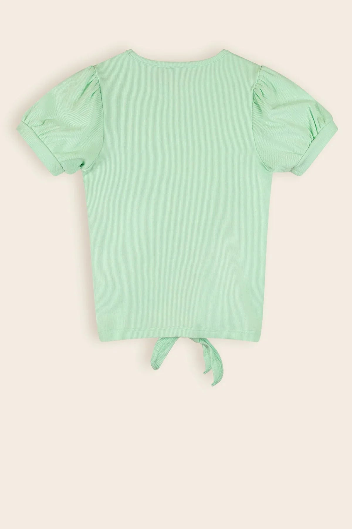 Komy Rib Jersey Knooptshirt Groen