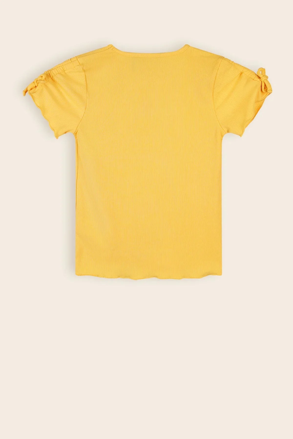 Kim Rib Jersey Tshirt Abrikoos