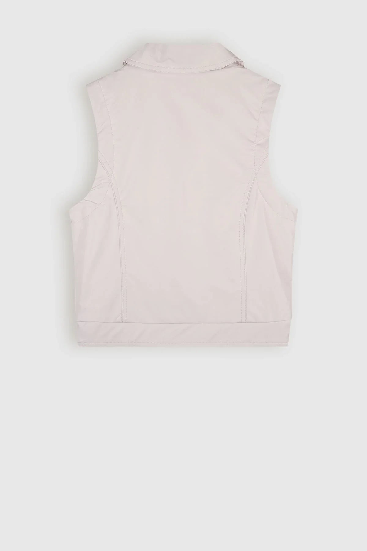 Bowie Fake Leather Biker Gilette Ivoor