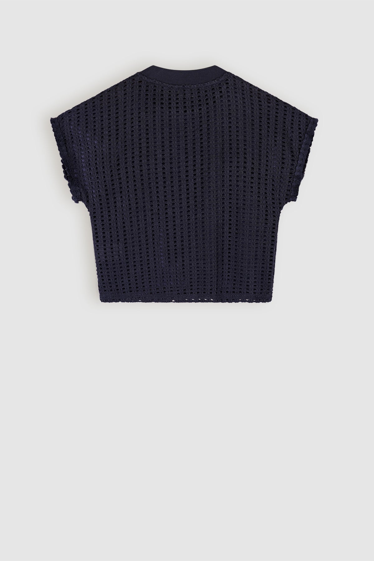 Kawai Crochet Crop Top Navy