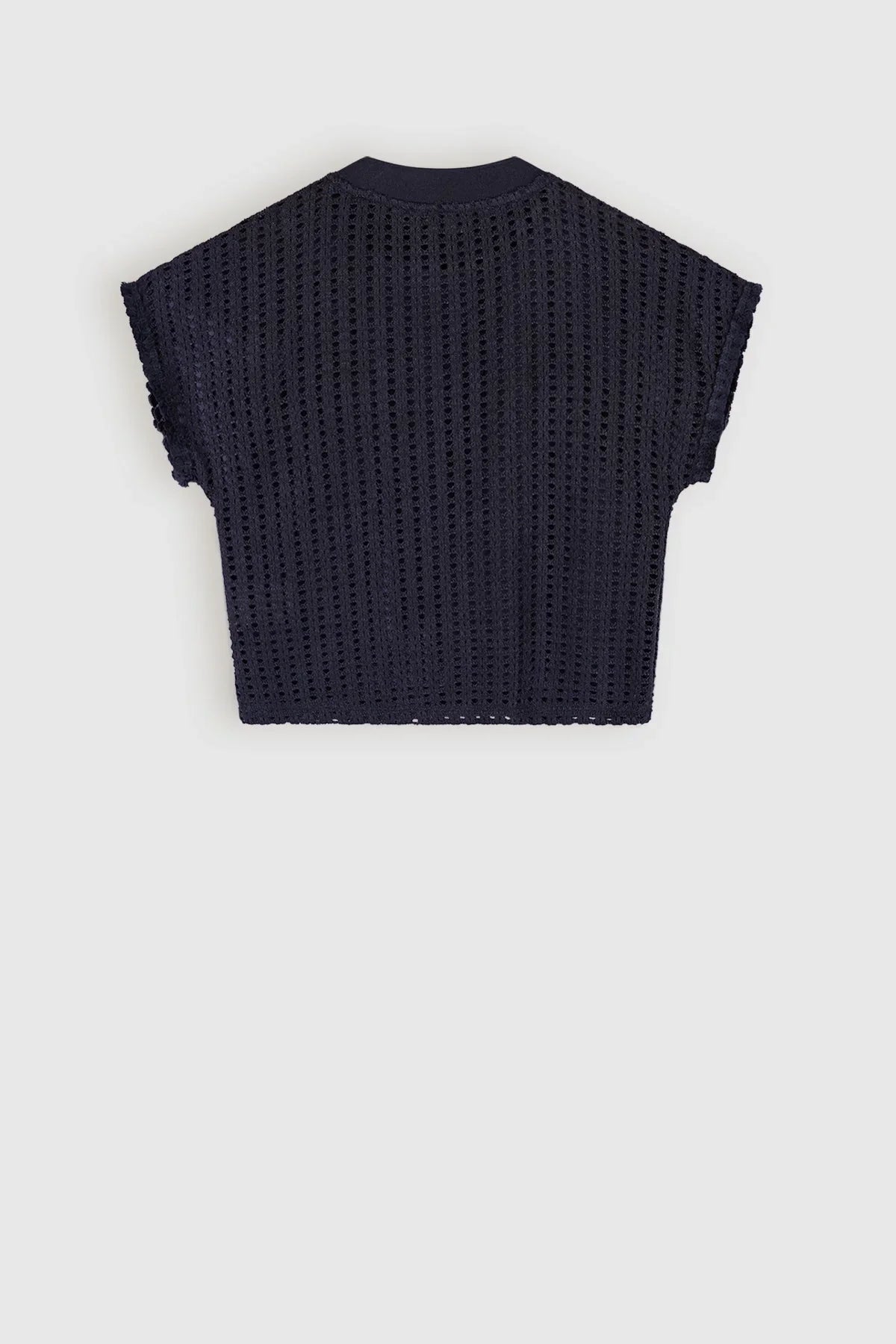 Kawai Crochet Crop Top Navy