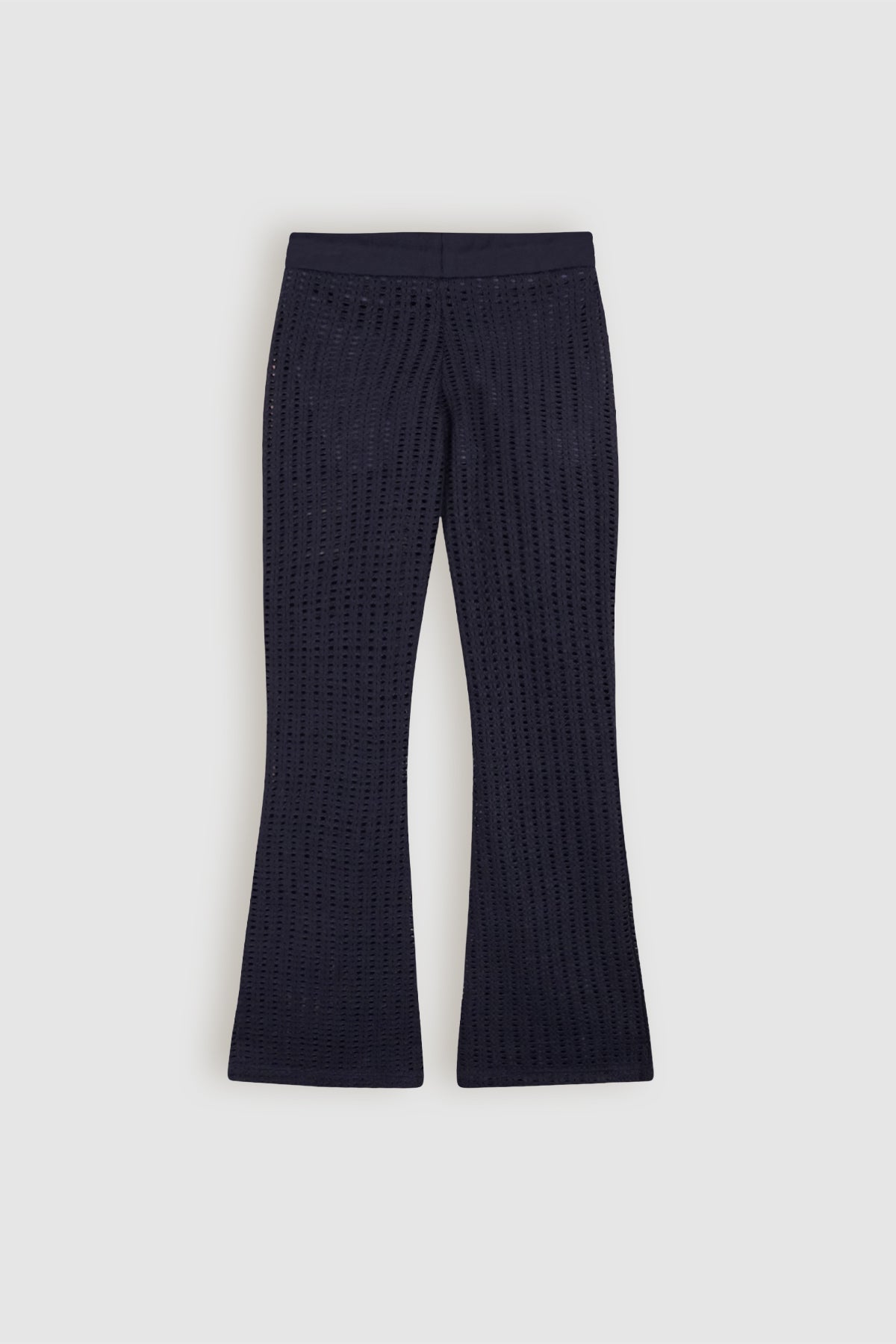 Sisou Crochet Flared Broek Navy
