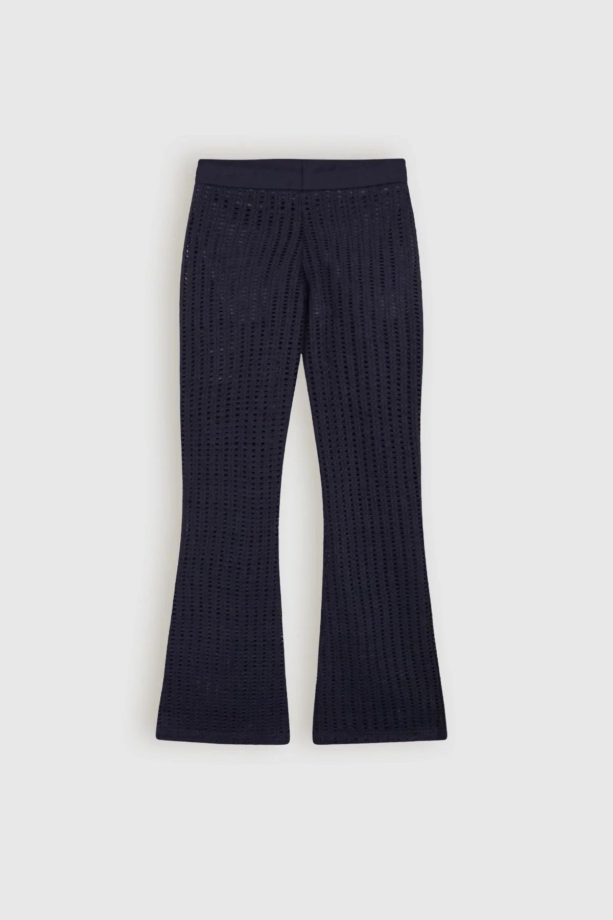 Sisou Crochet Flared Broek Navy