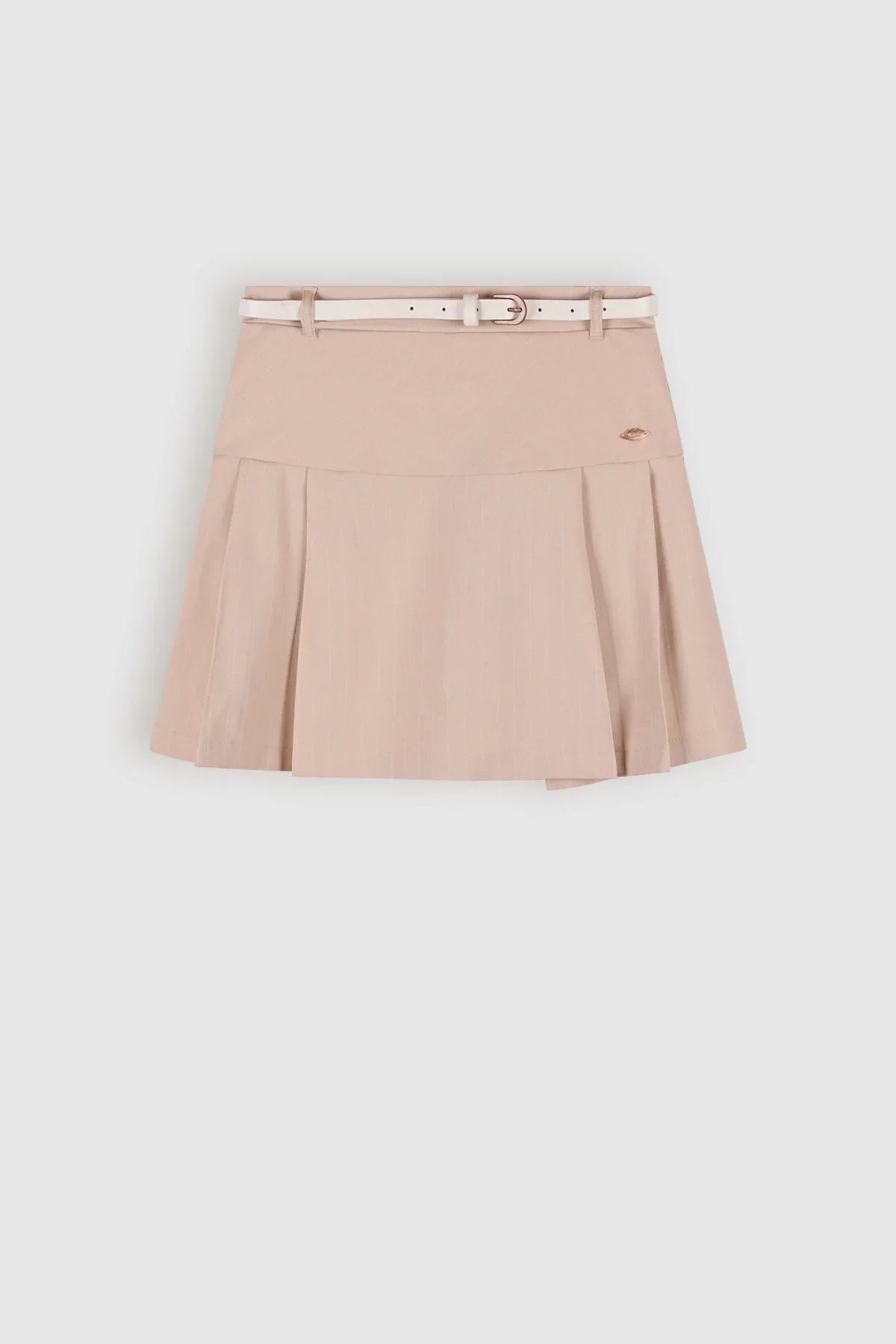 Nimmy Pinstripe Plooirok Zand