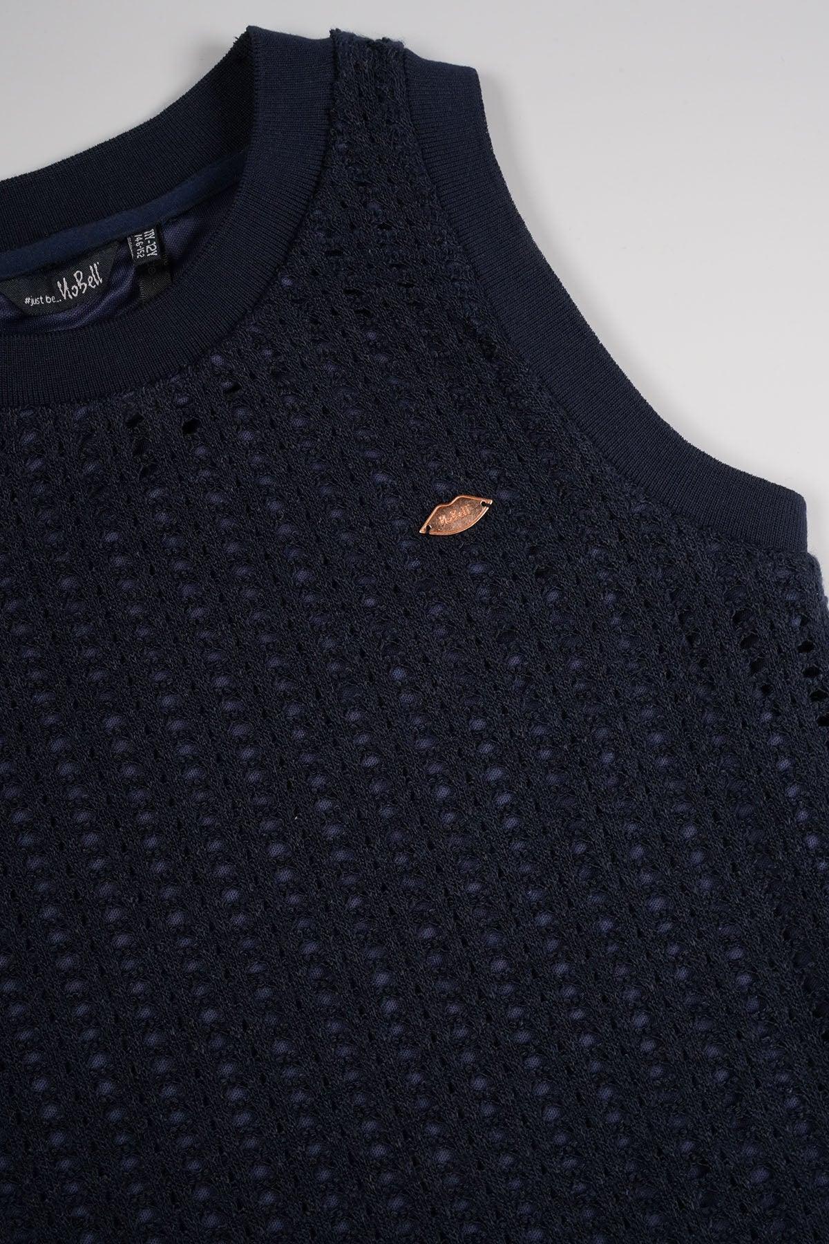 Matis Crochet Jurk Navy