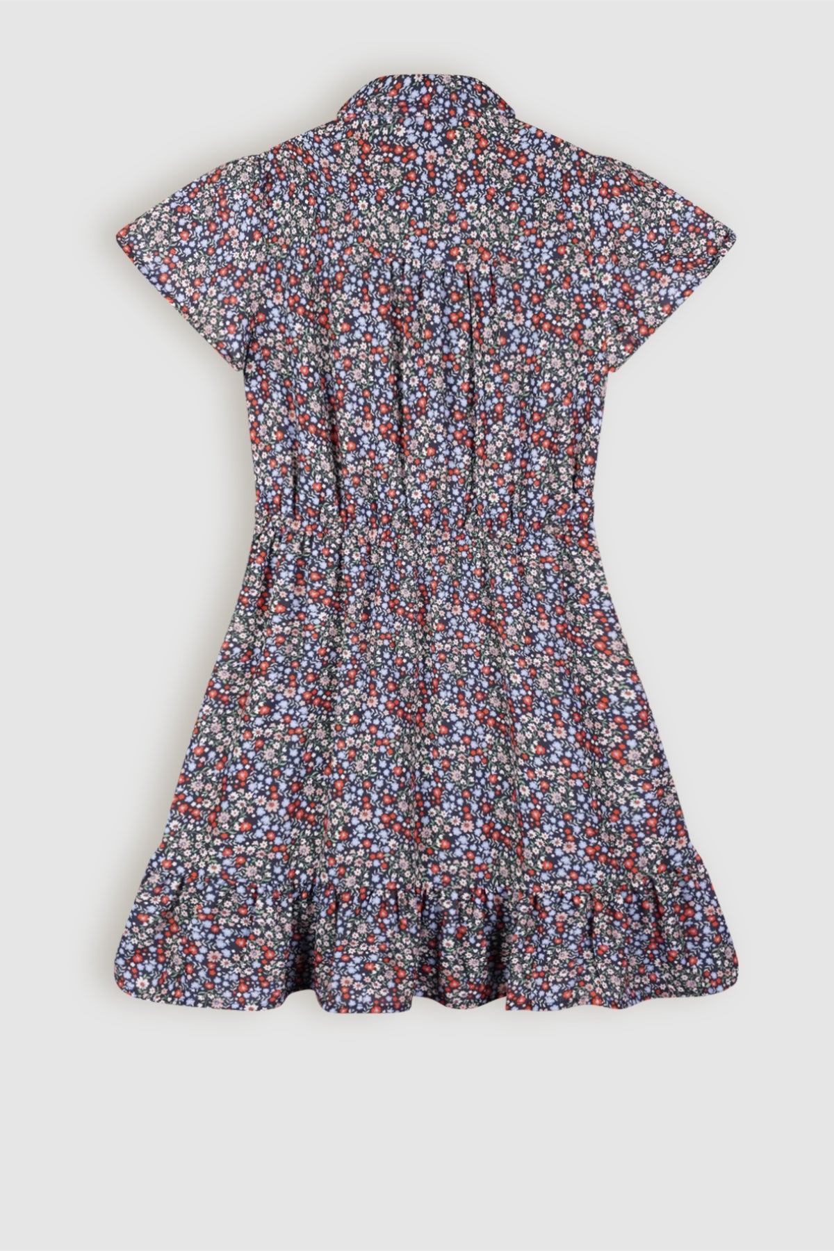 Masa Gebloemde Jurk Navy