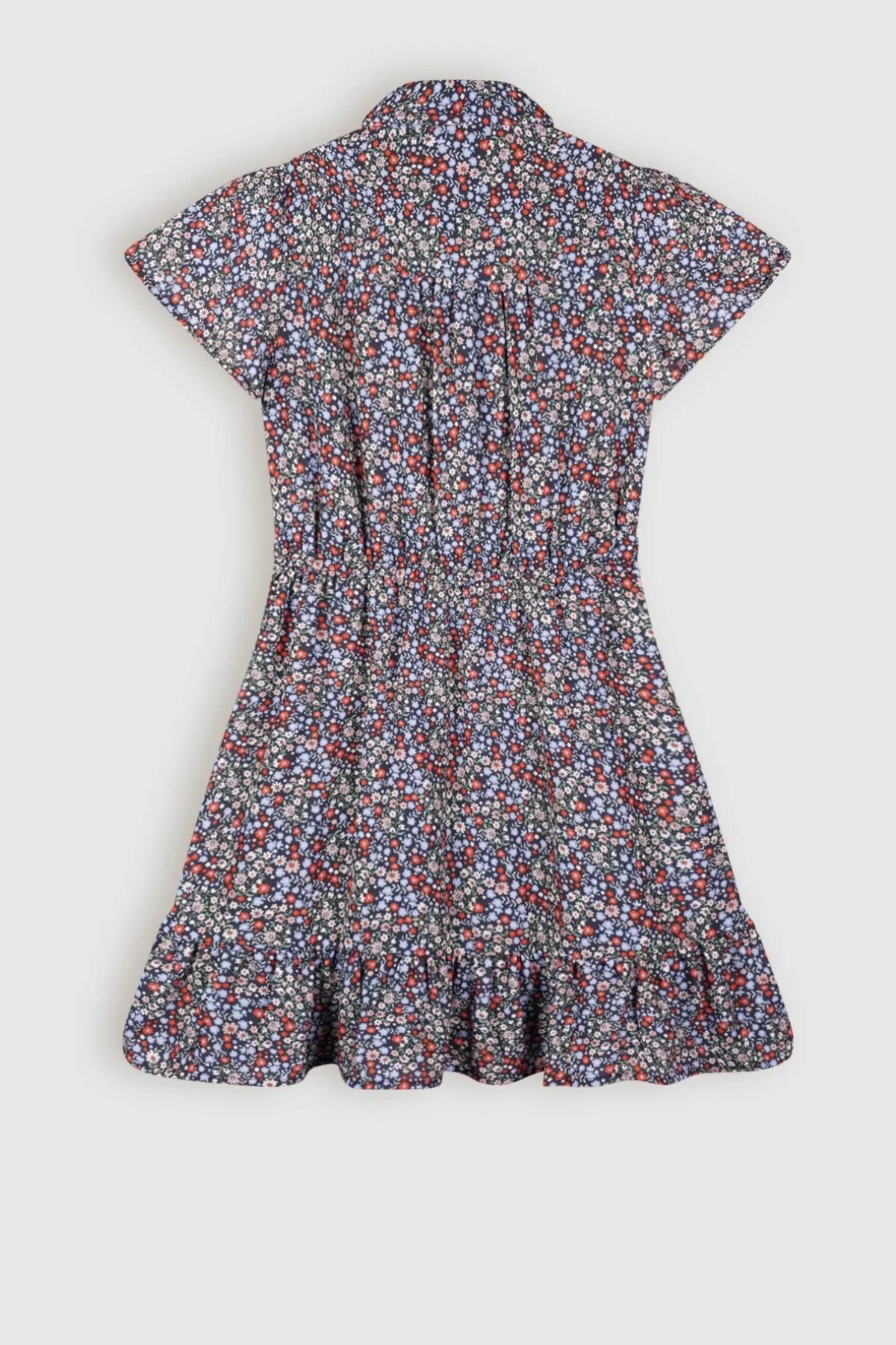 Masa Gebloemde Jurk Navy