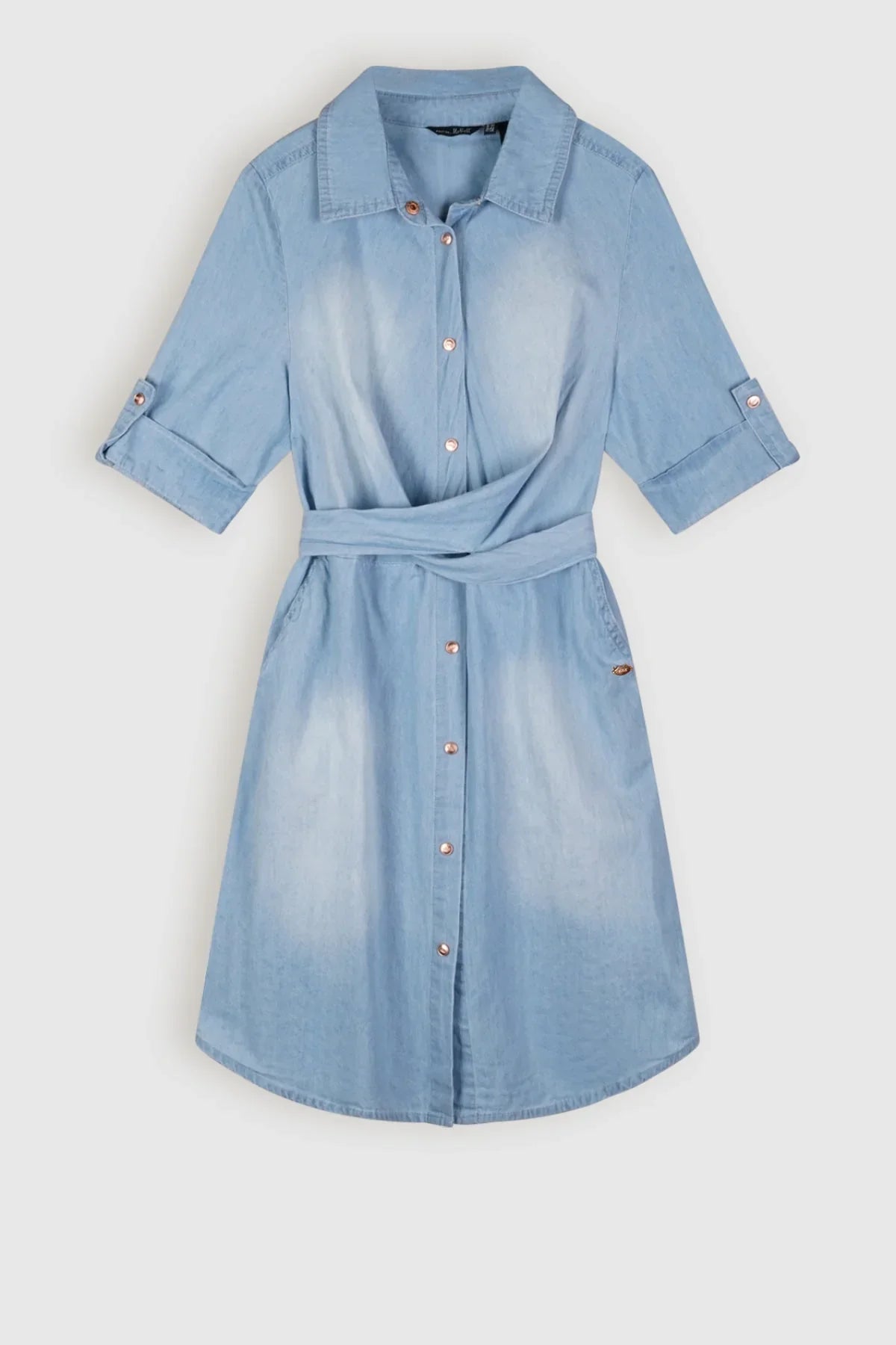 Mian Denim Jurk Blauw