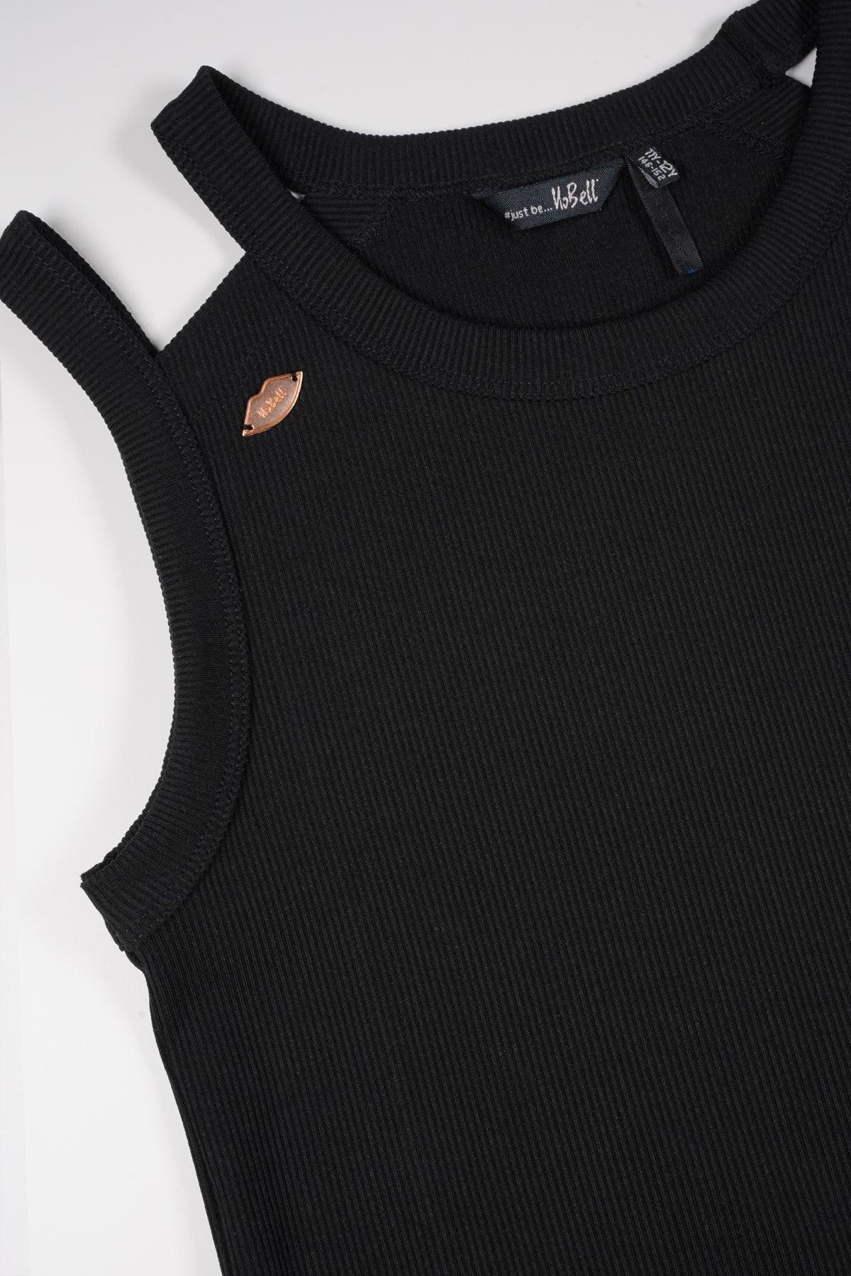 Kandy Crop Singlet Zwart