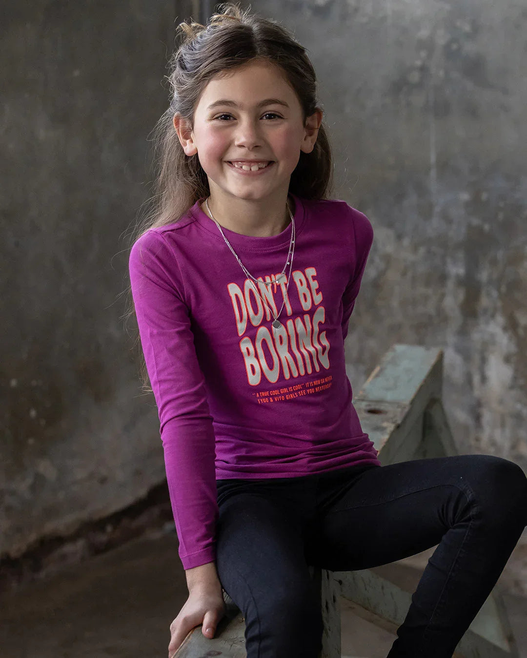 T-Shirt Lange Mouw Linde Beetroot Purple - TYGO&vito