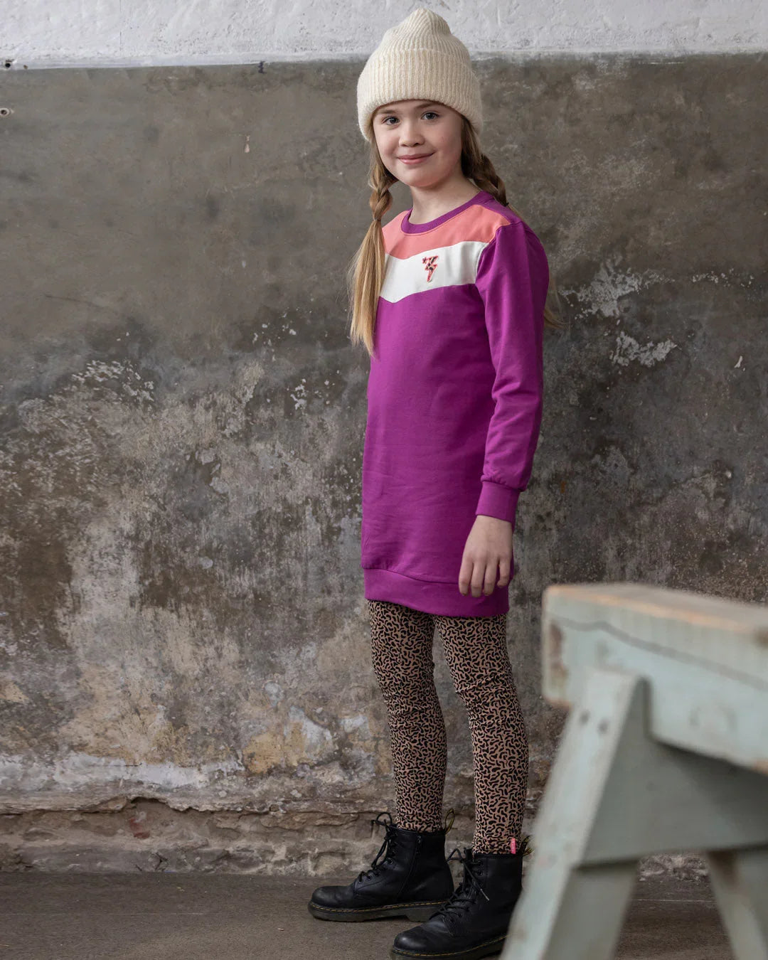 Sweat Jurk Demi Beetroot Paars - TYGO&vito