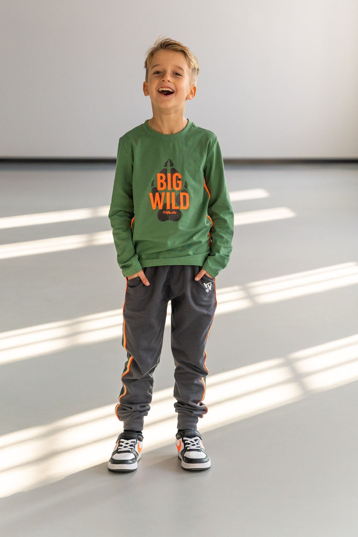 T-Shirt Lange Mouw Mason Olijf Groen - TYGO&vito